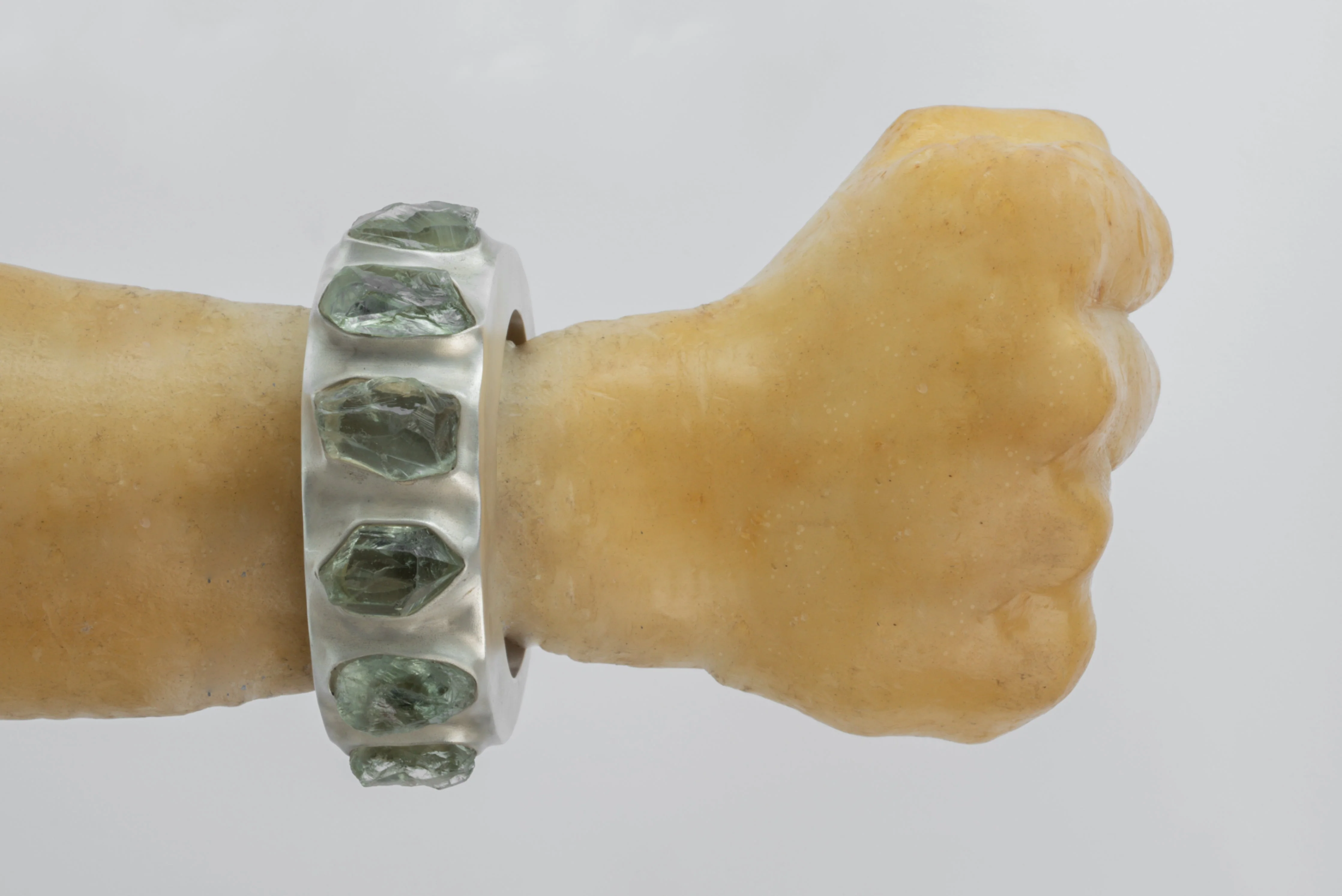 Crescent Bracelet (Terrestrial Surfaced, Green Amethyst, 30mm) - Image 4