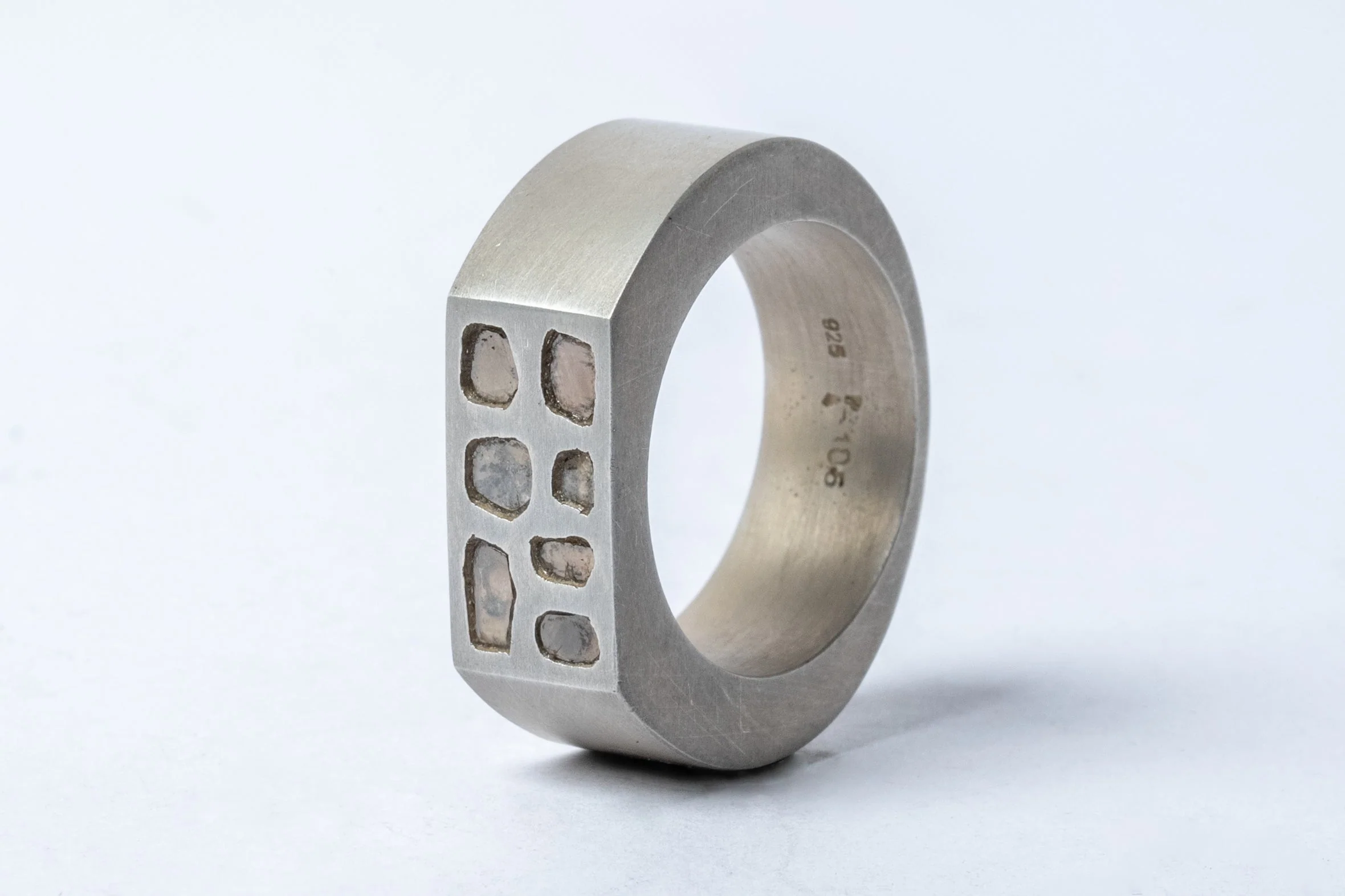 Crescent Plane Ring (Mega Pavé, 9mm, DA+DIA) - Image 2