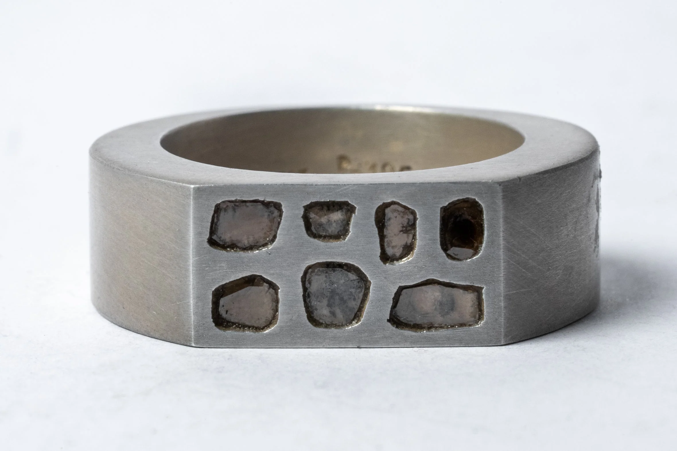 Crescent Plane Ring (Mega Pavé, 9mm, DA+DIA) - Image 3