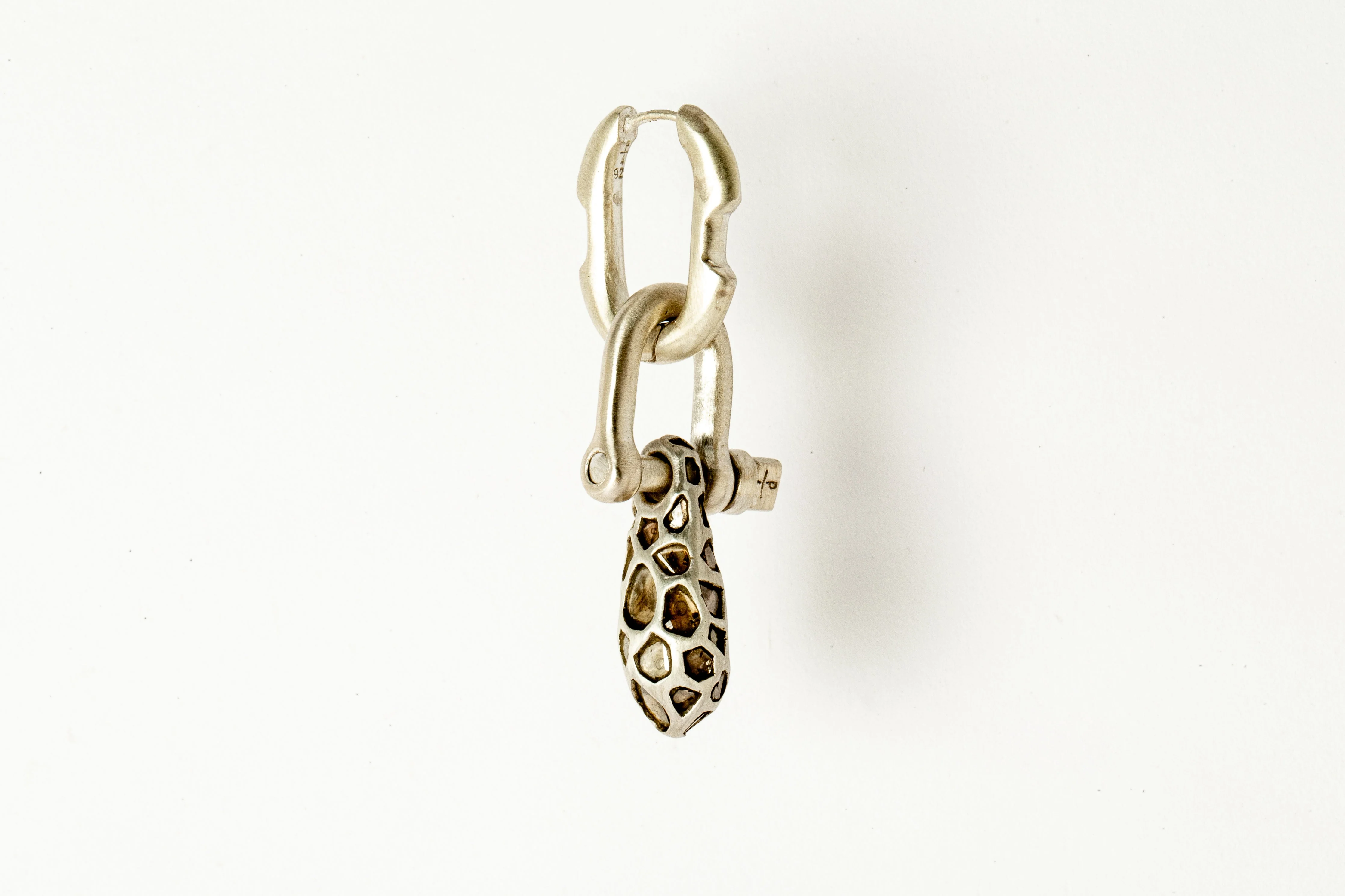 Deco Earring (Extra Small Link, Mega Pavé) - Image 2