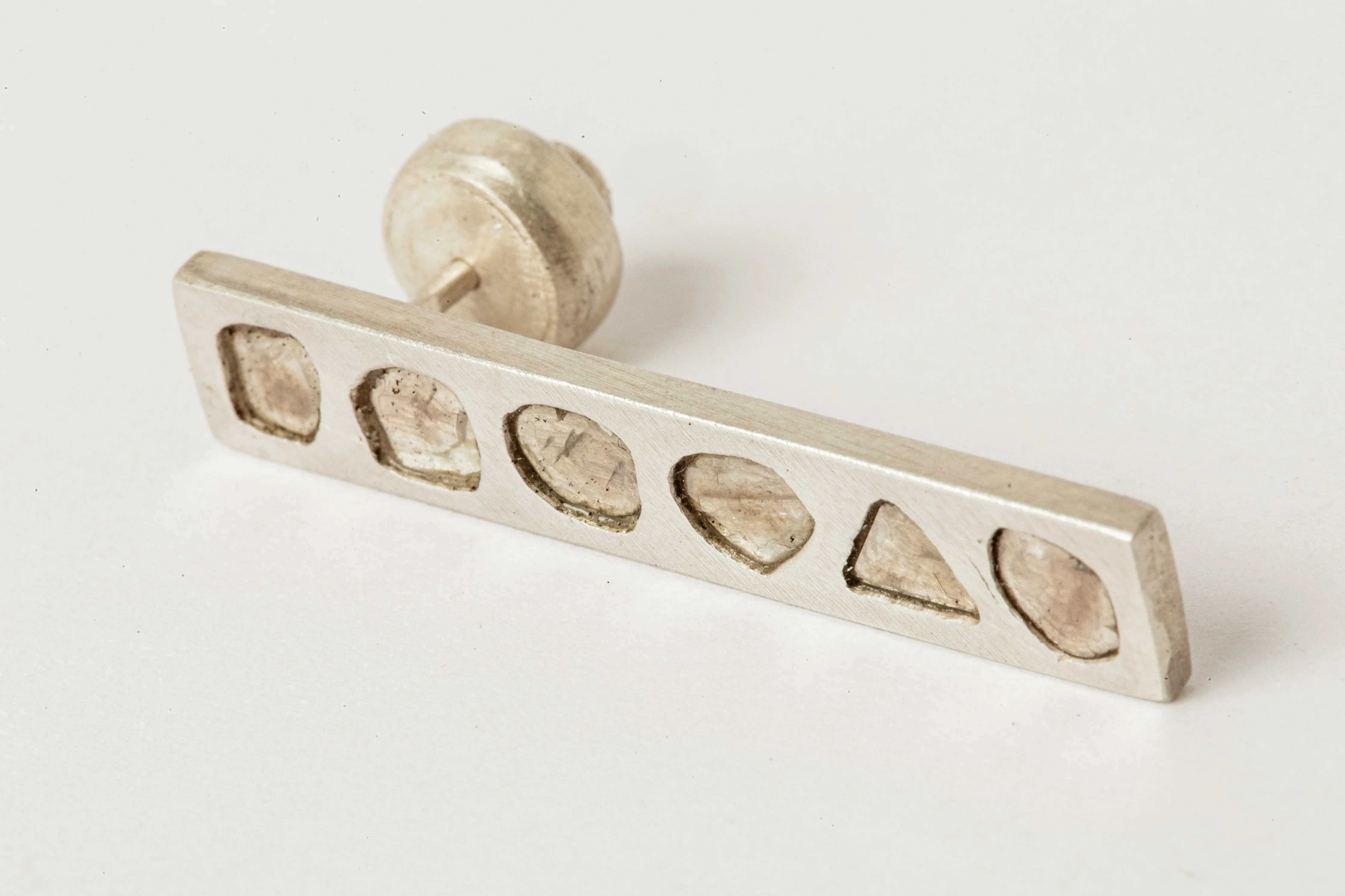 Plate Earring (0.6 CT, 6 Diamond Slabs) - Image 2