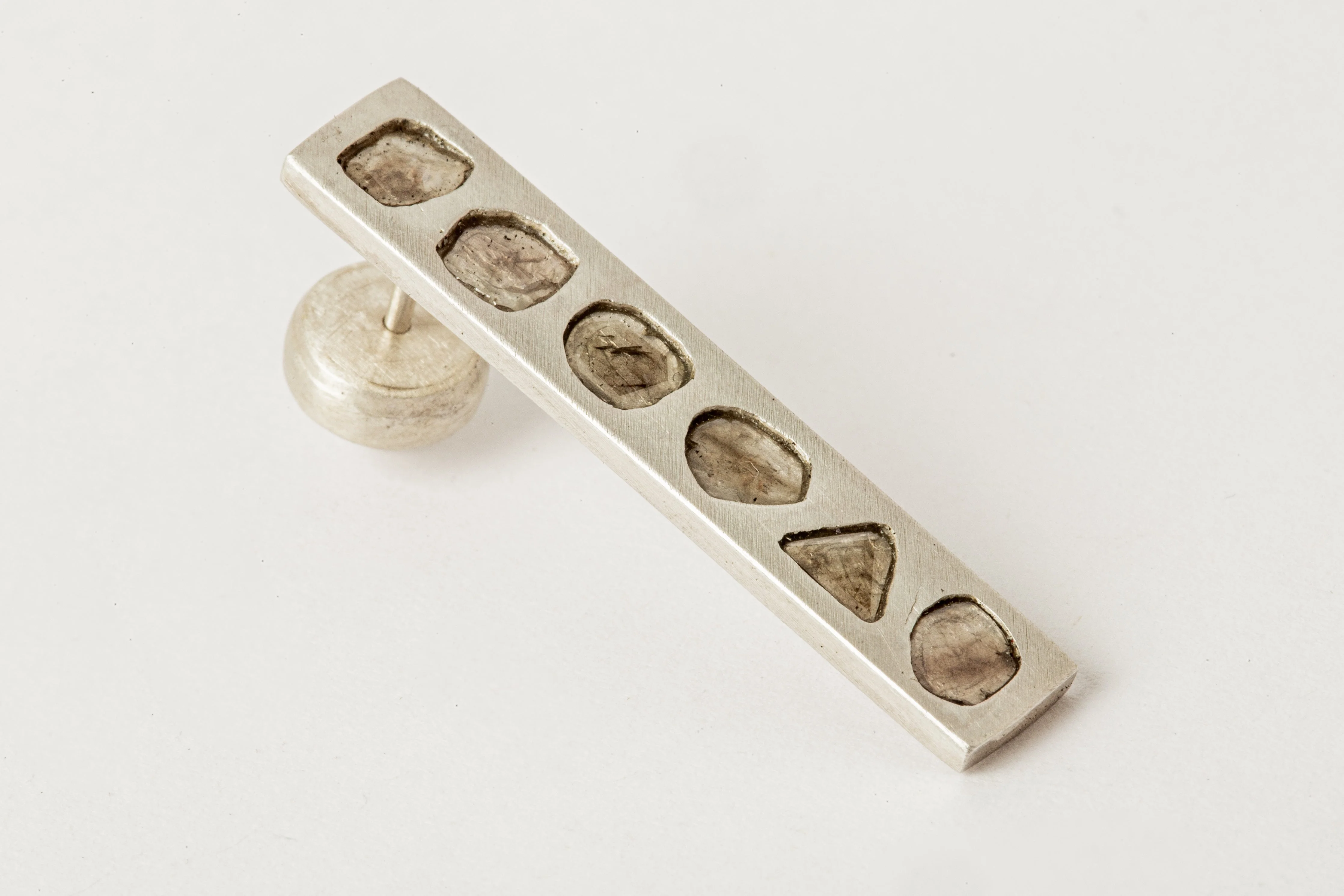 Plate Earring (0.6 CT, 6 Diamond Slabs) - Image 3