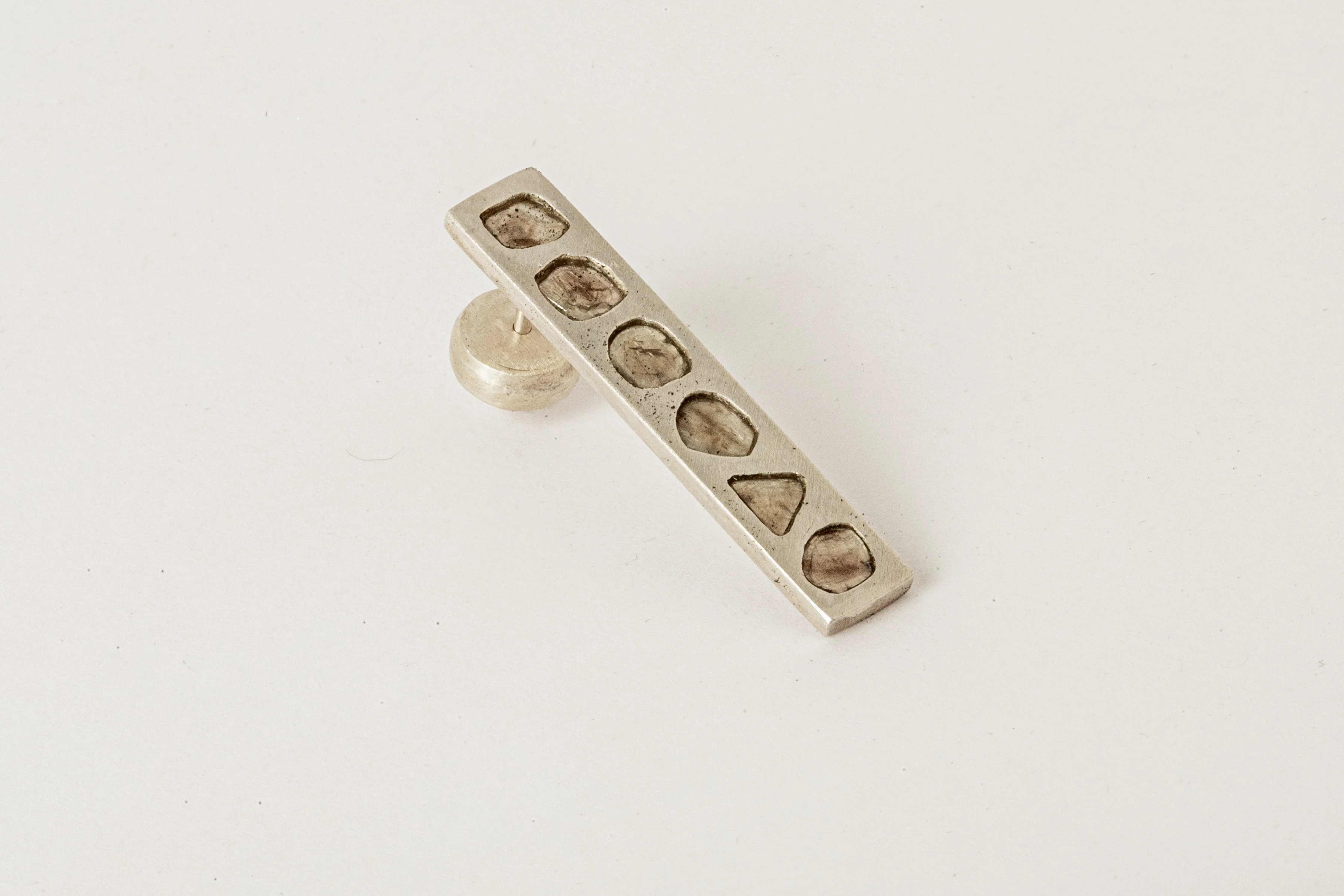 Plate Earring (0.6 CT, 6 Diamond Slabs) - Image 6