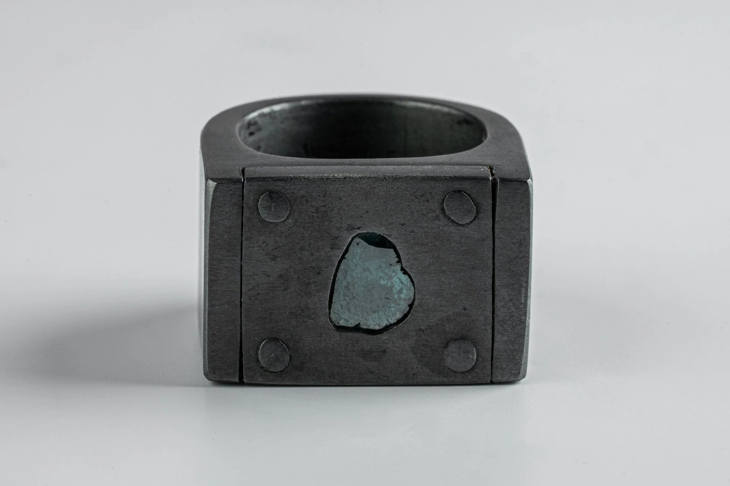 Plate Ring Single (0.4 CT, Blue Diamond Slab, 17mm, KA+BDIA) - Image 4