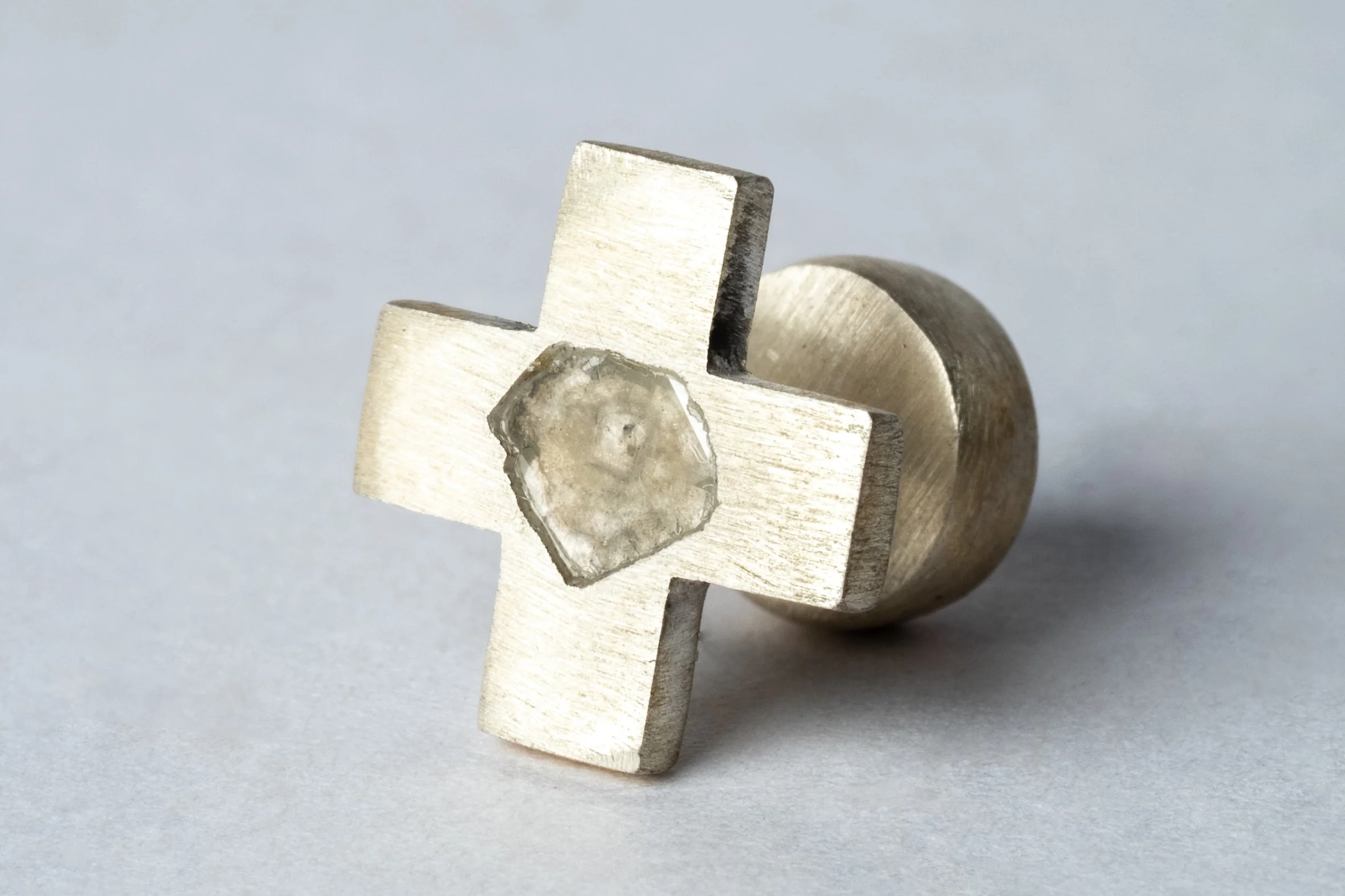 Plus Earring (0.2 CT, Diamond Slab,12mm, MA+DIA) - Image 2