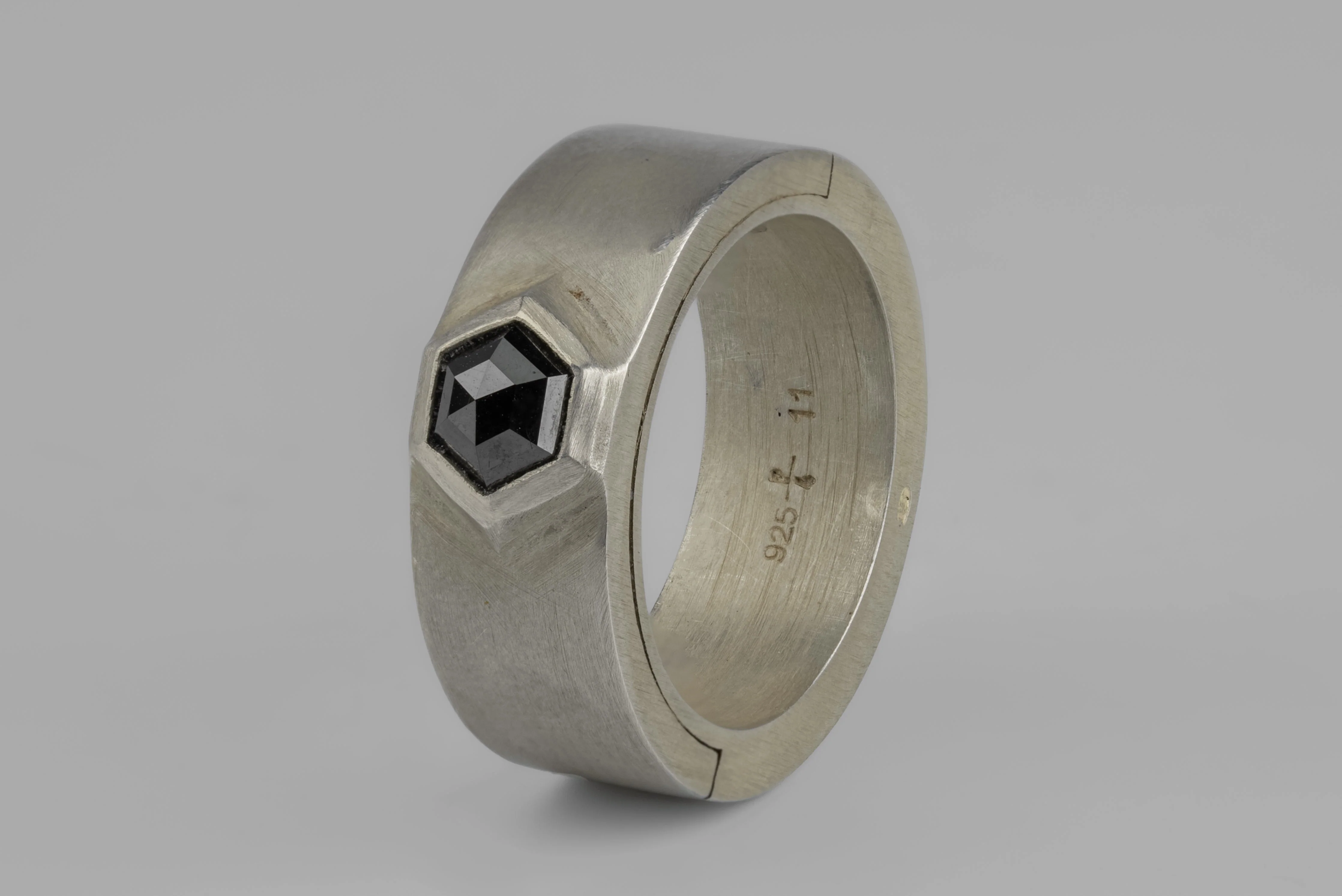Sistema Ring (Black Hex Diamond, 1.05 CT, 9mm, DA+BLKDIA) - Image 2