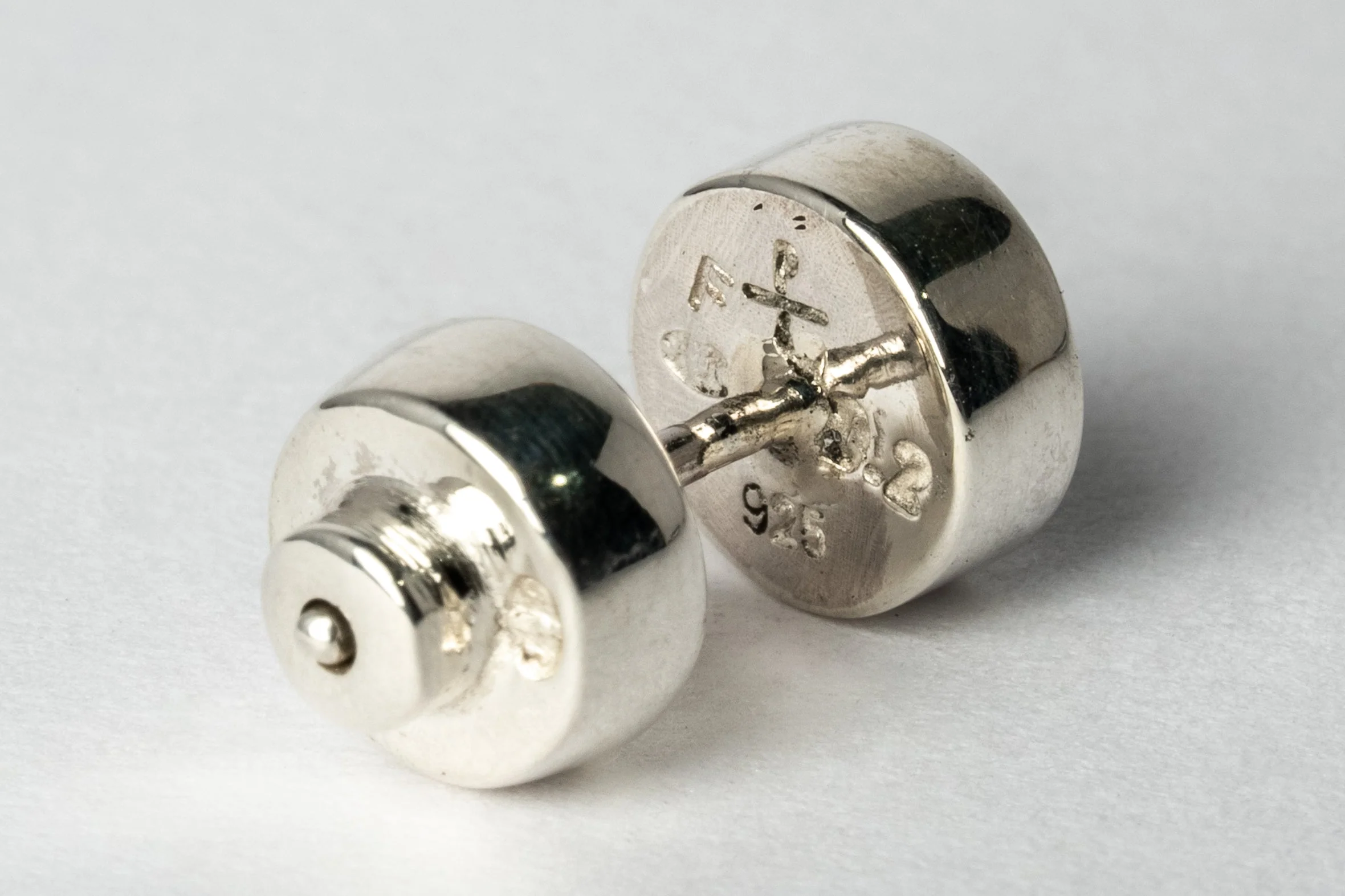 Stud Earring (0.2 CT, Tiny Faceted Diamond Slab, PA+FCDIA) - Image 4