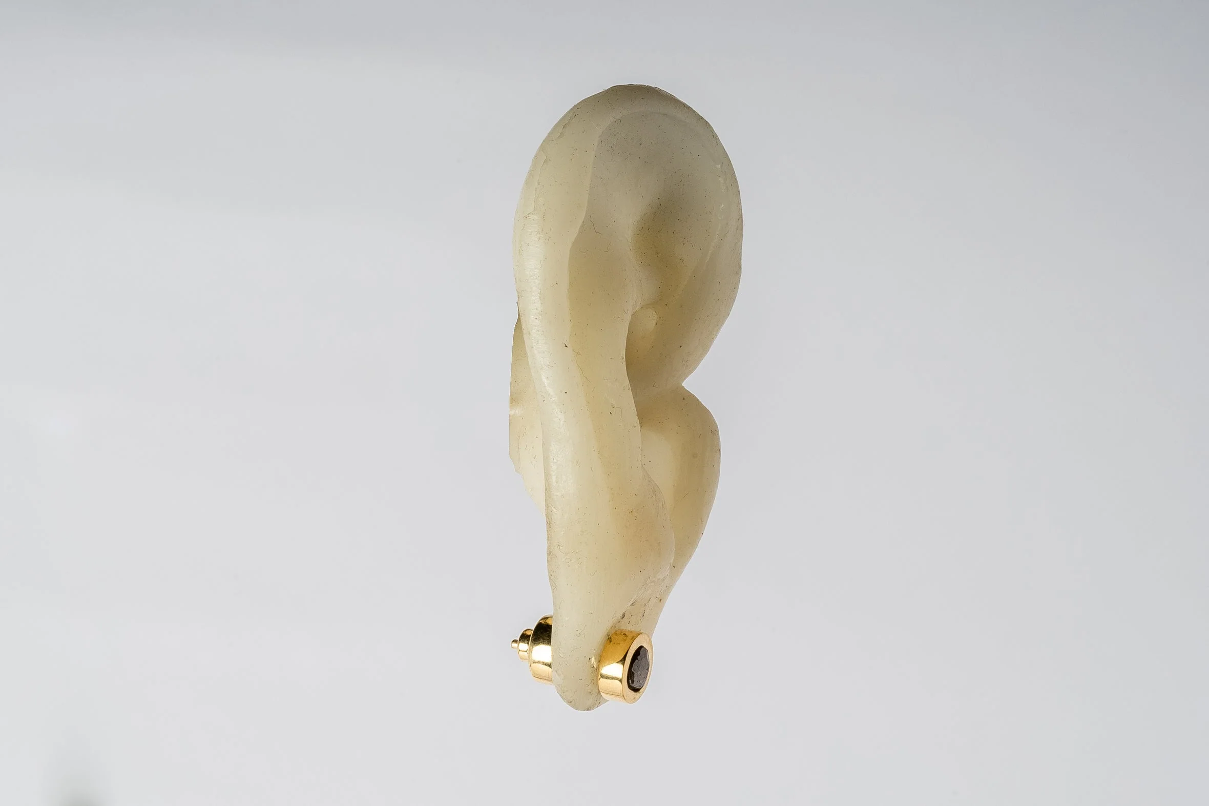 Stud Earring (0.2 CT, Tiny Faceted Diamond Slab, YGA+FCDIA) - Image 6