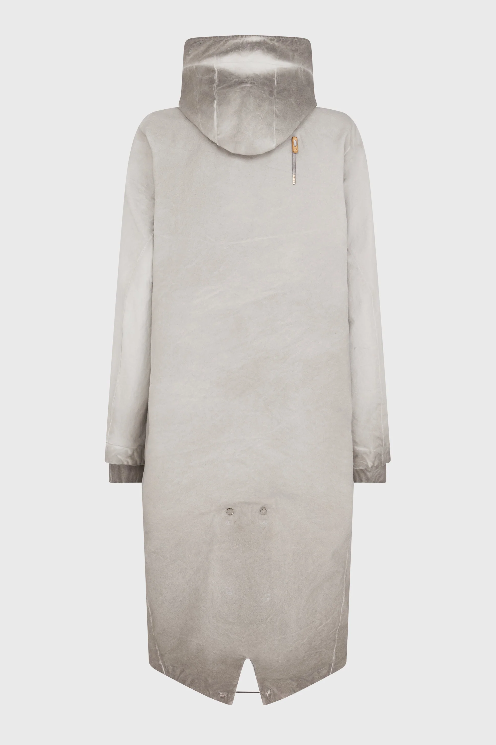 PARKA FISHTAIL 1.2 FADED LIGHT GREY RESIN DYED - Image 2