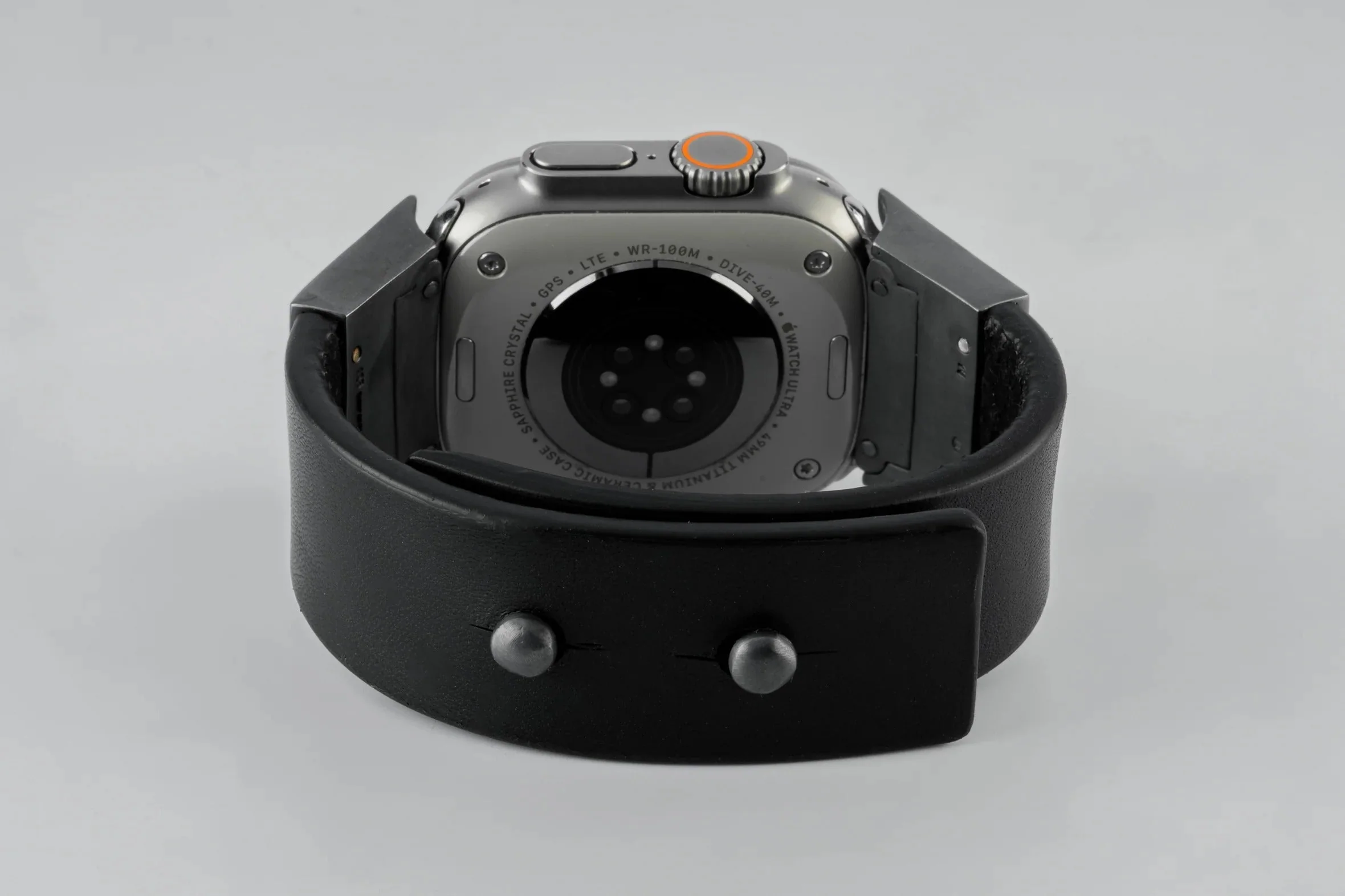 Apple Watch Bracelet (Model 1, 42-49mm, Wedge Strap, Studs, BLK+KA) - Image 2