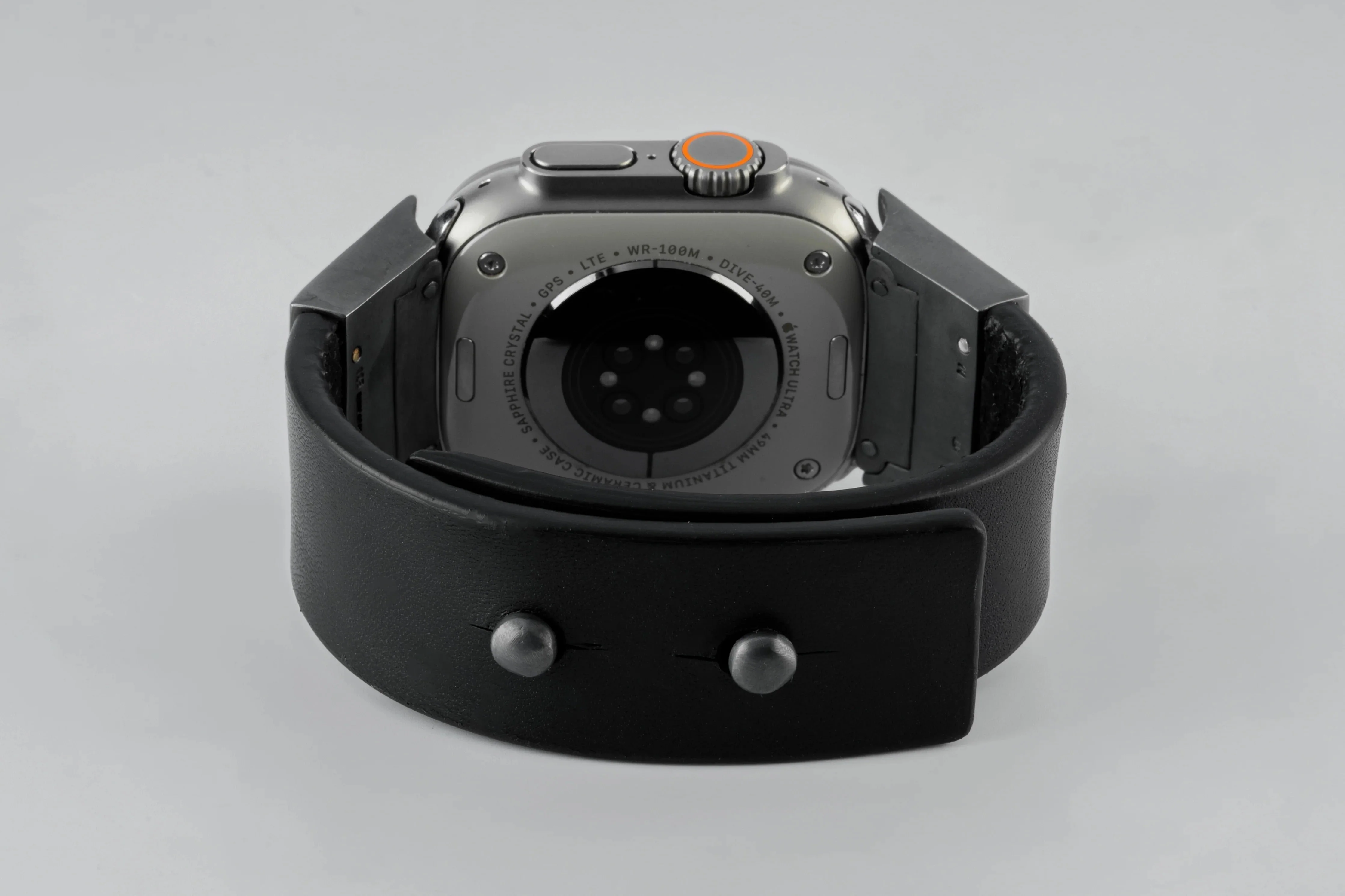 Apple Watch Bracelet (Model 1, 42-49mm, Wedge Strap, Studs, BLK+KA) - Image 6