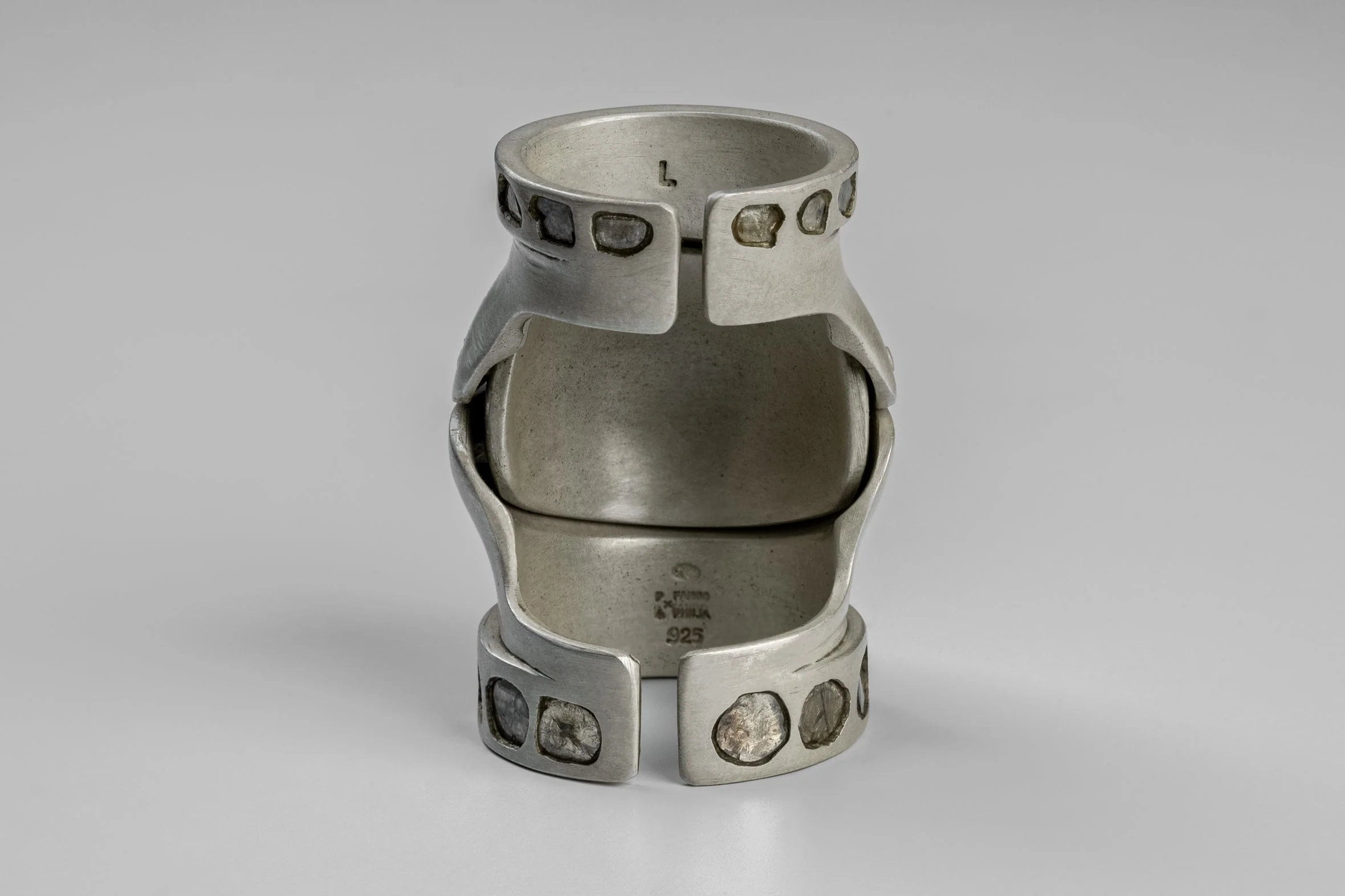 Parts of Four × Fangophilia—Joint Ring Bands (Knuckle & Bands Mega Pavé, Slim, DA+DIA) - Image 3