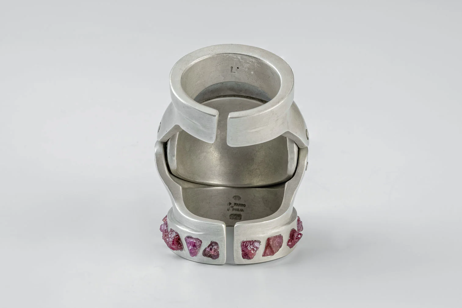 Parts of Four × Fangophilia - Joint Ring Bands (Ruby 7mm, Chunky, DA+DRUS) - Image 4