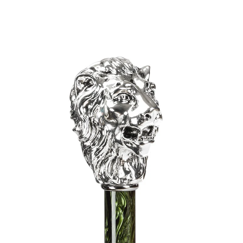GREEN UMBRELLA, SILVER LION HANDLE - Image 5