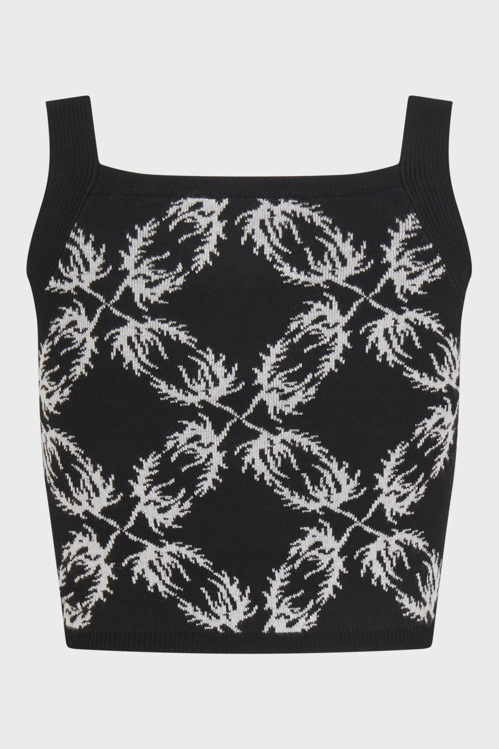 BLACK JACQUARD KNIT TANK - Image 3
