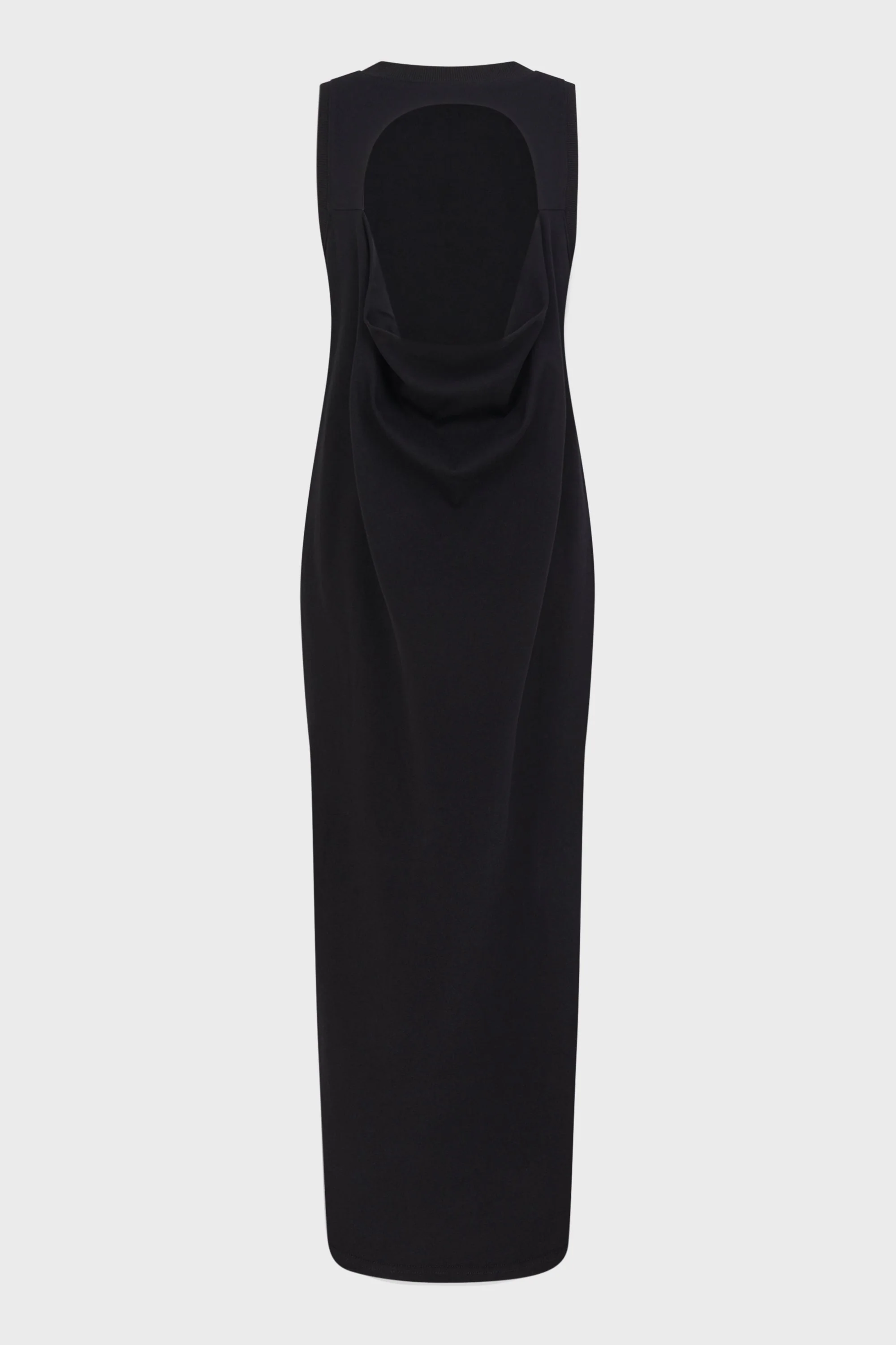 BLACK PRINTED KNIT DRESS - Image 3