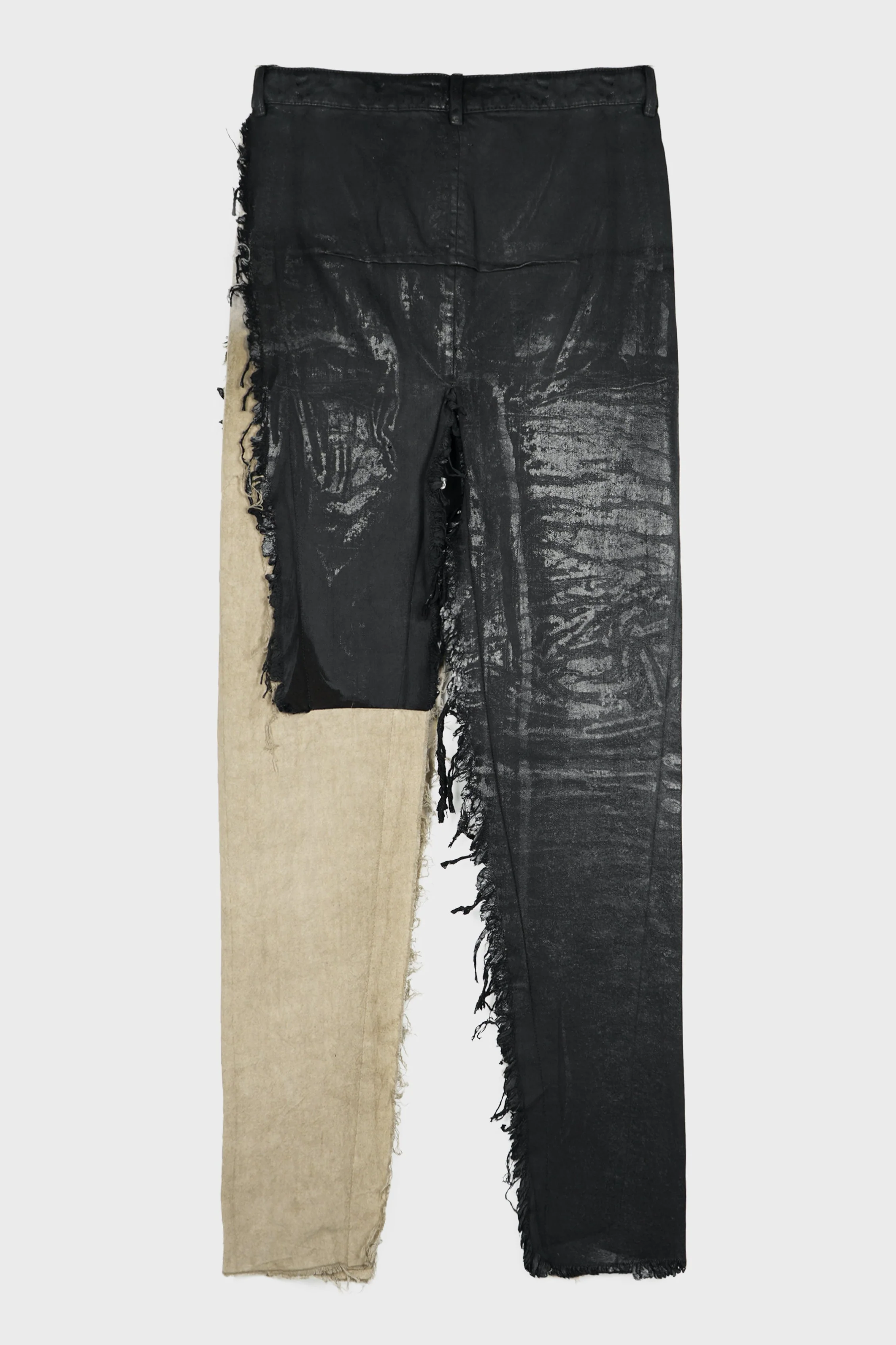 DENIM SLICED SKIRT BLACK/NATURAL - Image 3