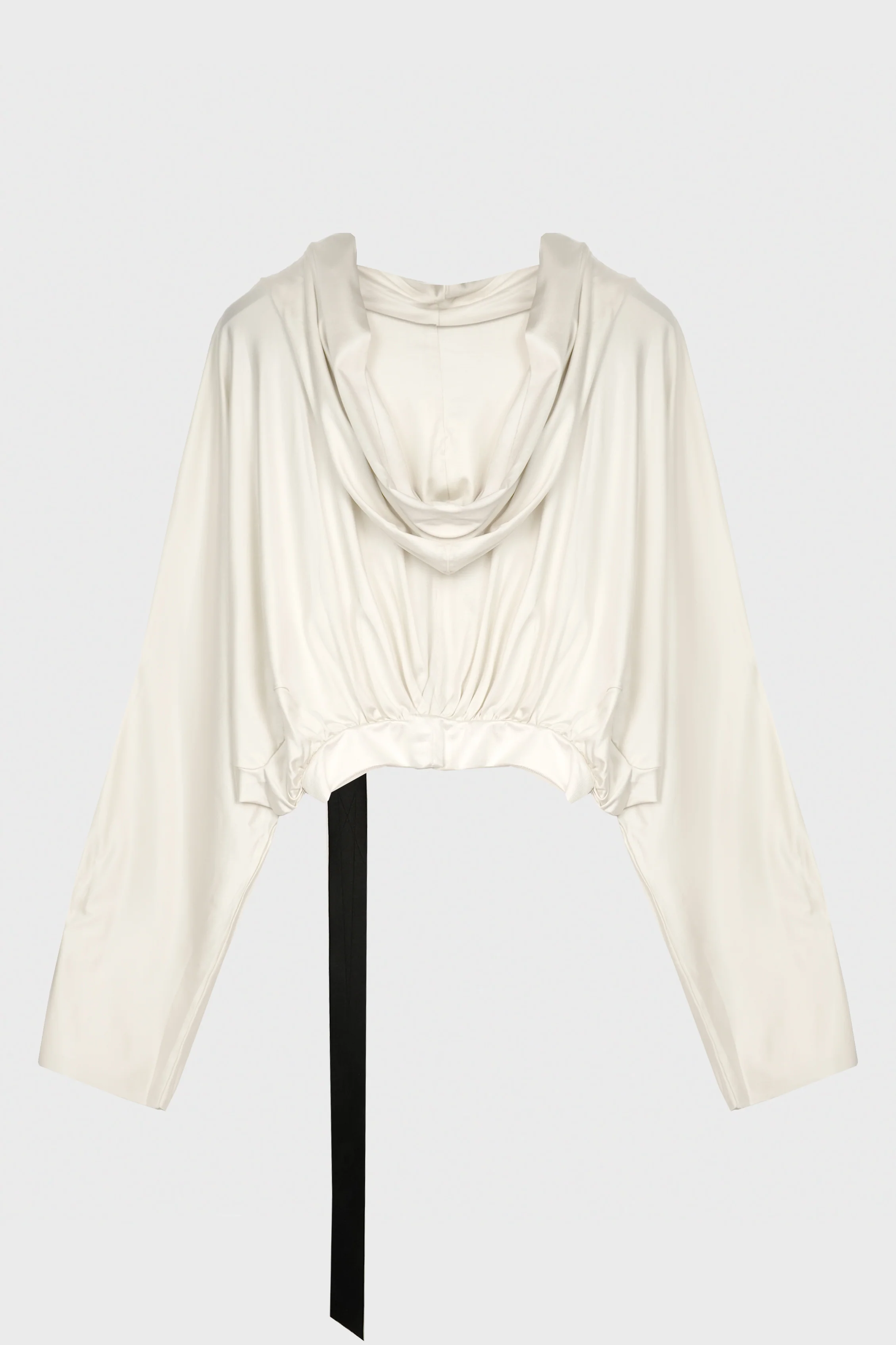 CROPPED HOODED TOP CREAM - Image 2