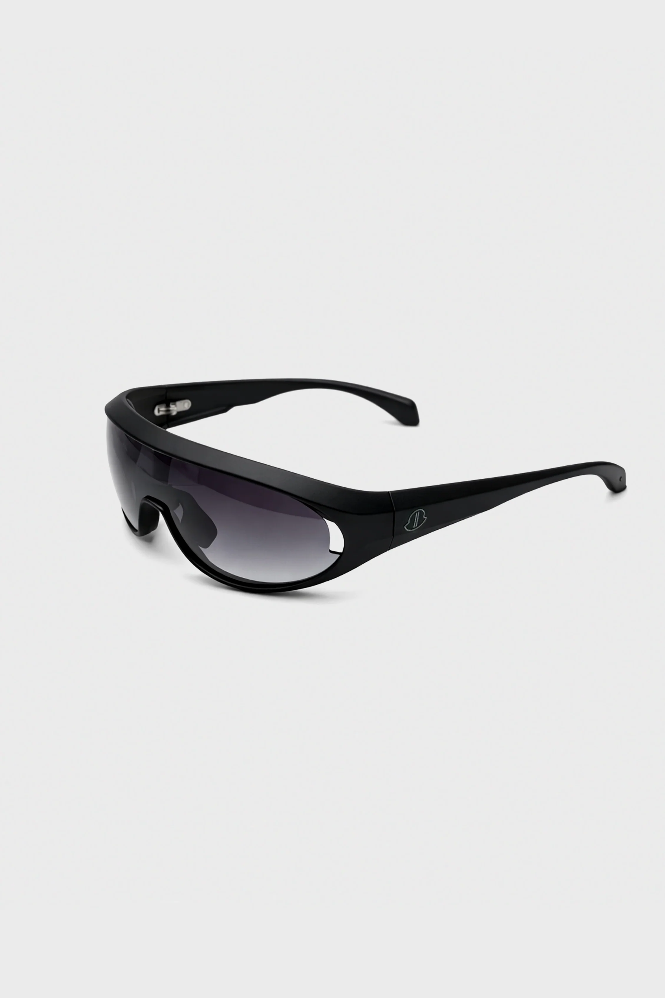 SUNGLASSES BLACK TEMPLE BLACK LENS - Image 2
