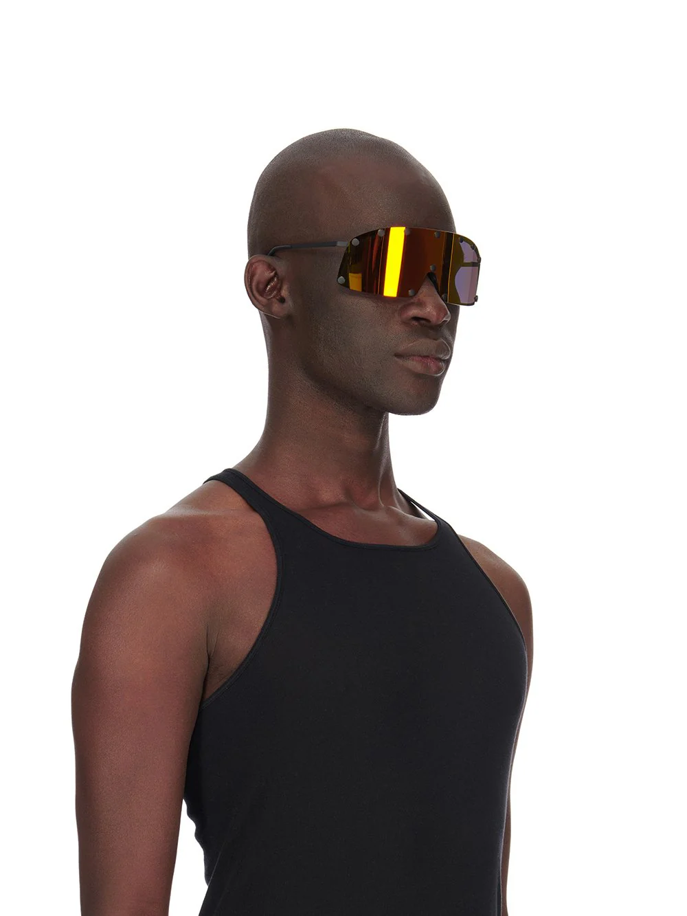 SUNGLASSES SHIELDING BLK TEMPLE/RAINBOW LENS - Image 4