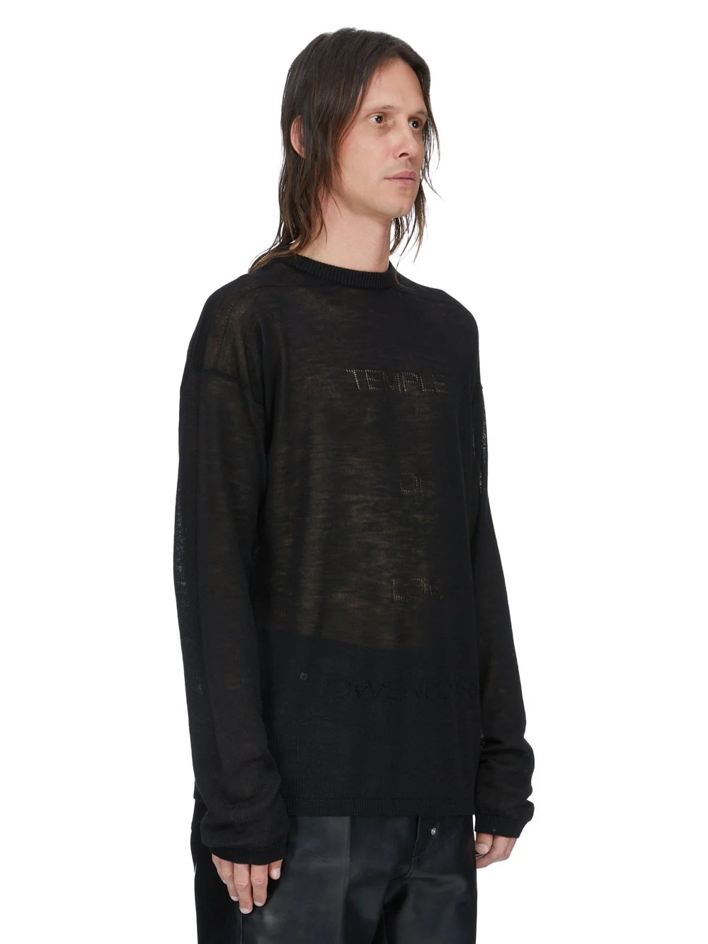 TEMPLE SHEER PULLOVER BLACK - Image 4
