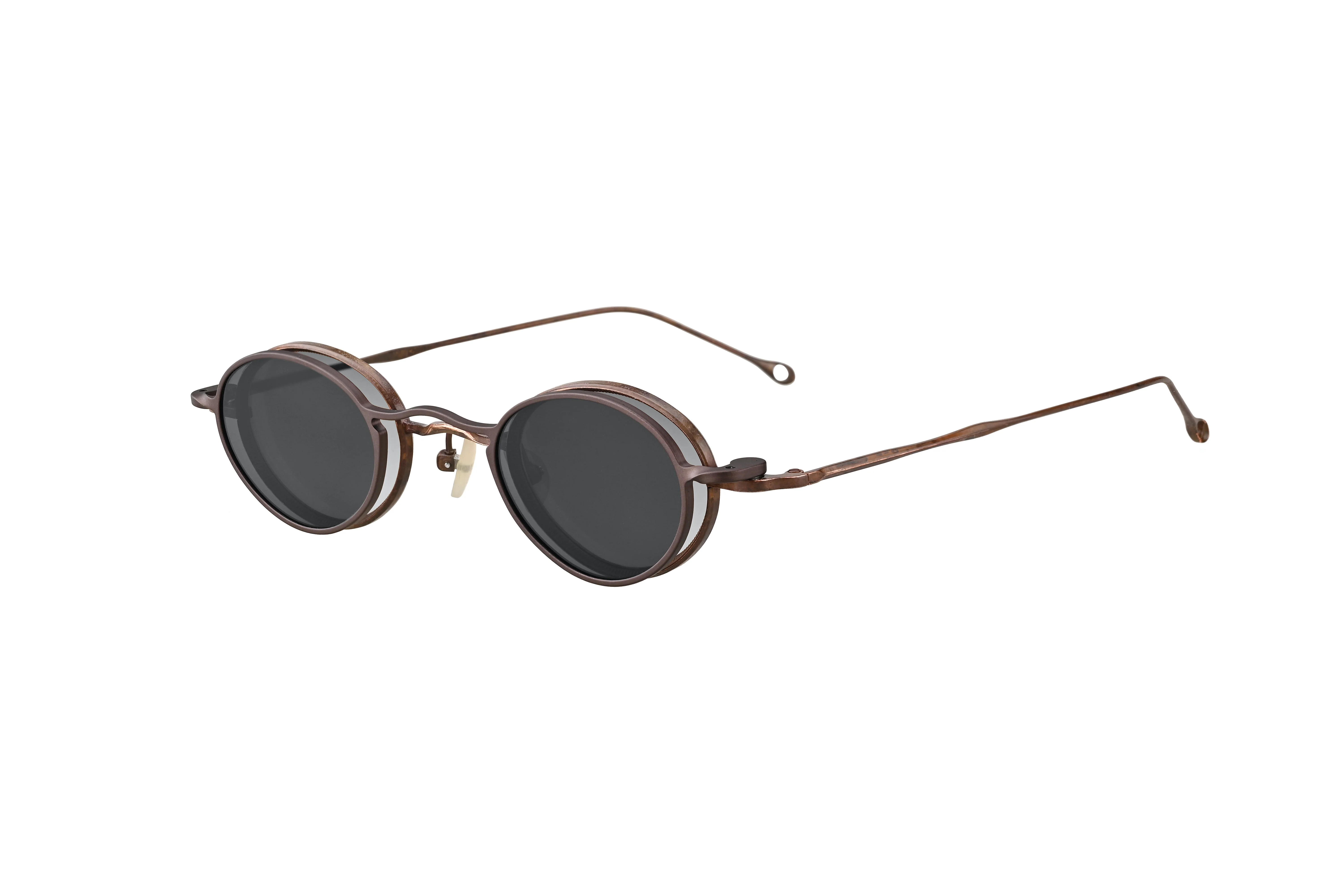 × ZIGGY CHEN VINTAGE BRONZE + BRONZE CLIP SUNGLASSES - Image 3