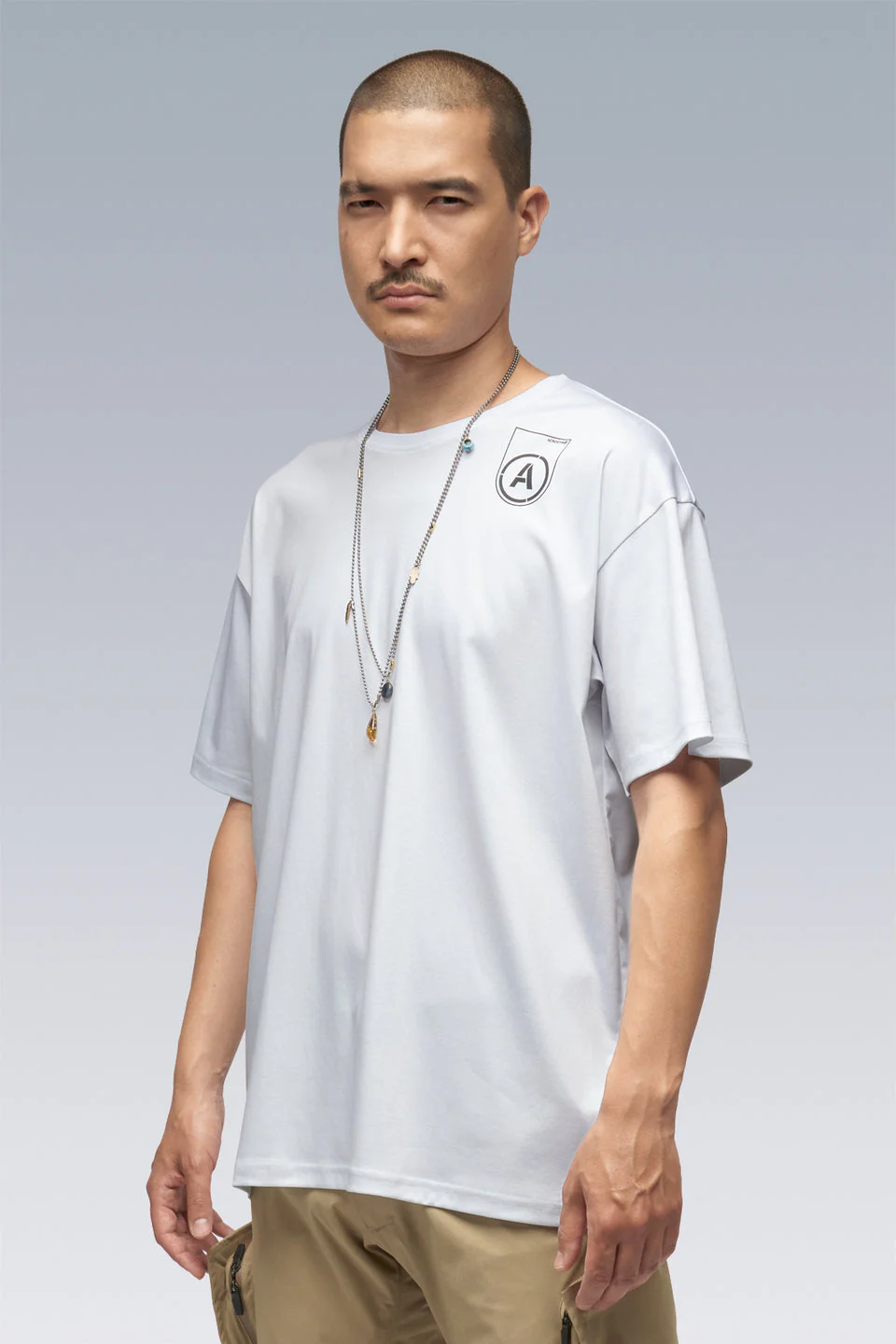 S24-PR-B 100% Cotton Mercerized Short Sleeve T-shirt - White - Image 3