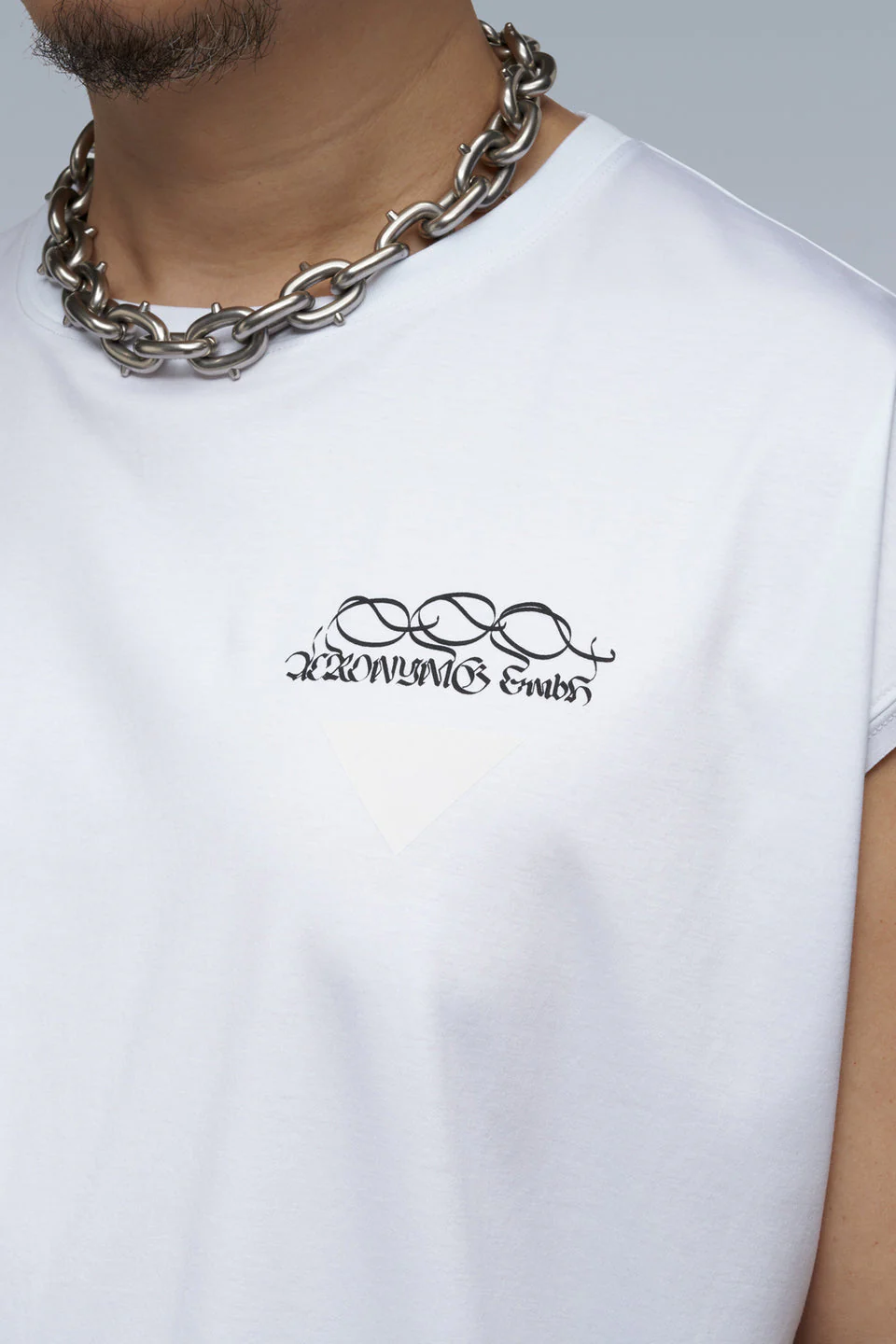 S25-PR-A 100% Cotton Mercerized Sleeveless T-shirt - White - Image 6