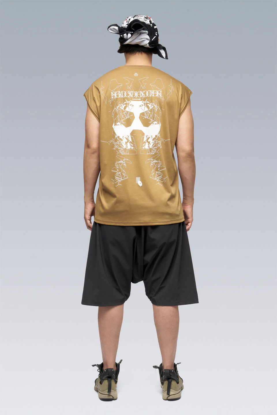 S25-PR-B 100% Cotton Mercerized Sleeveless T-shirt - Coyote - Image 4