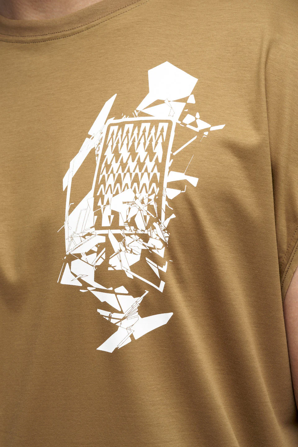 S25-PR-B 100% Cotton Mercerized Sleeveless T-shirt - Coyote - Image 5