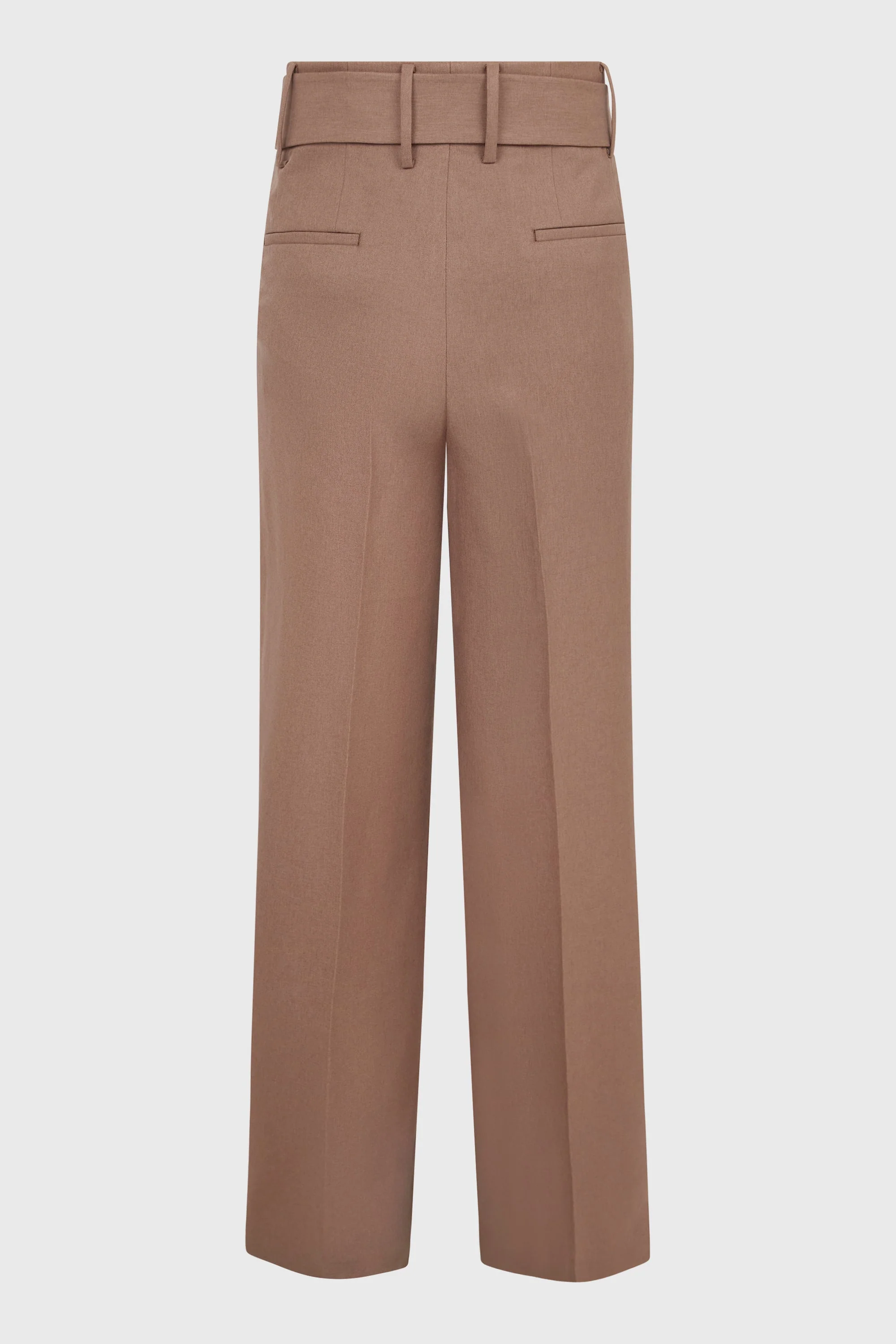 LIGHT BROWN DOUBLE PLEATED TROUSERS - Image 3