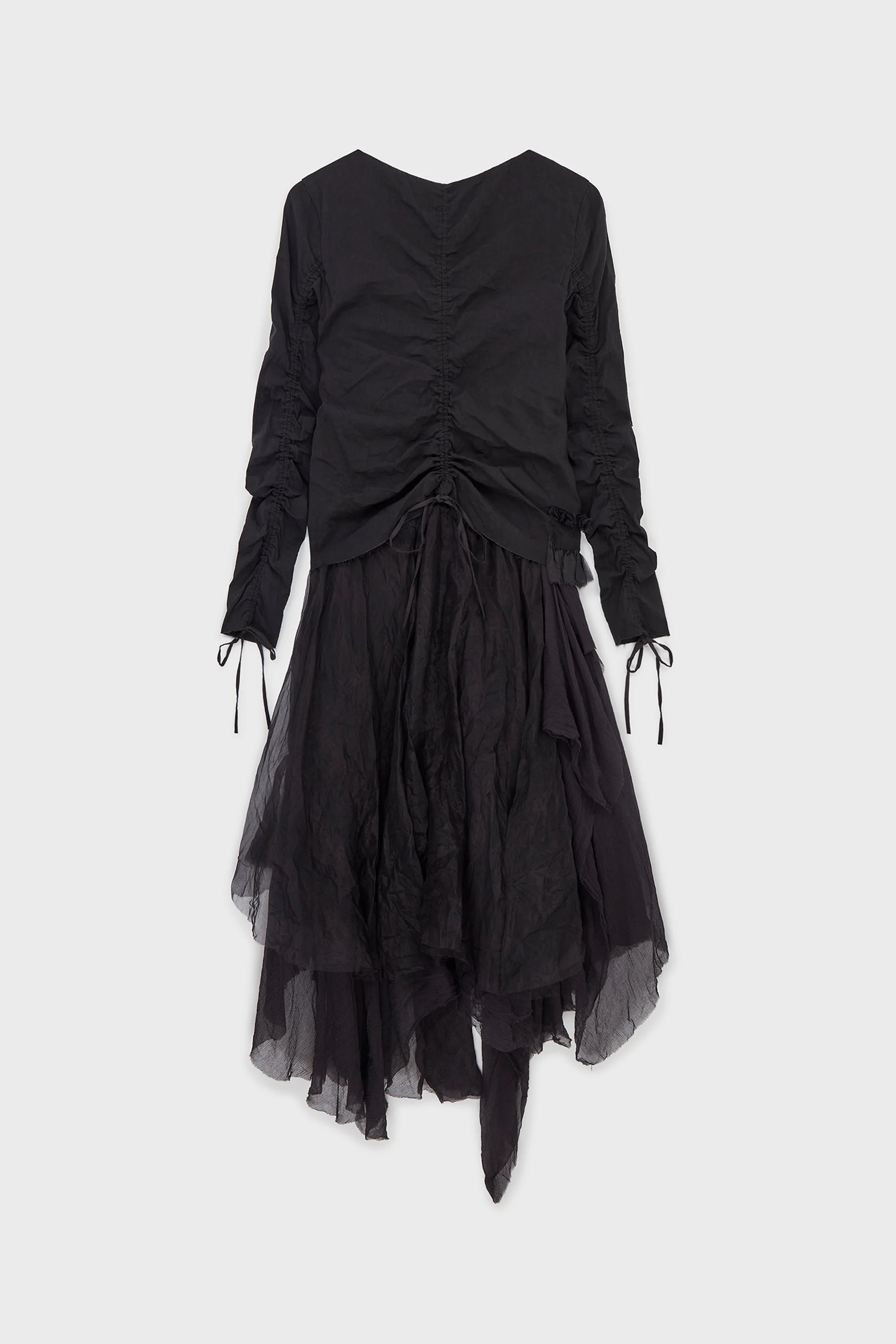 BLACK SOPWITH LAYERED ORGANZA STRETCH DRESS - Image 3