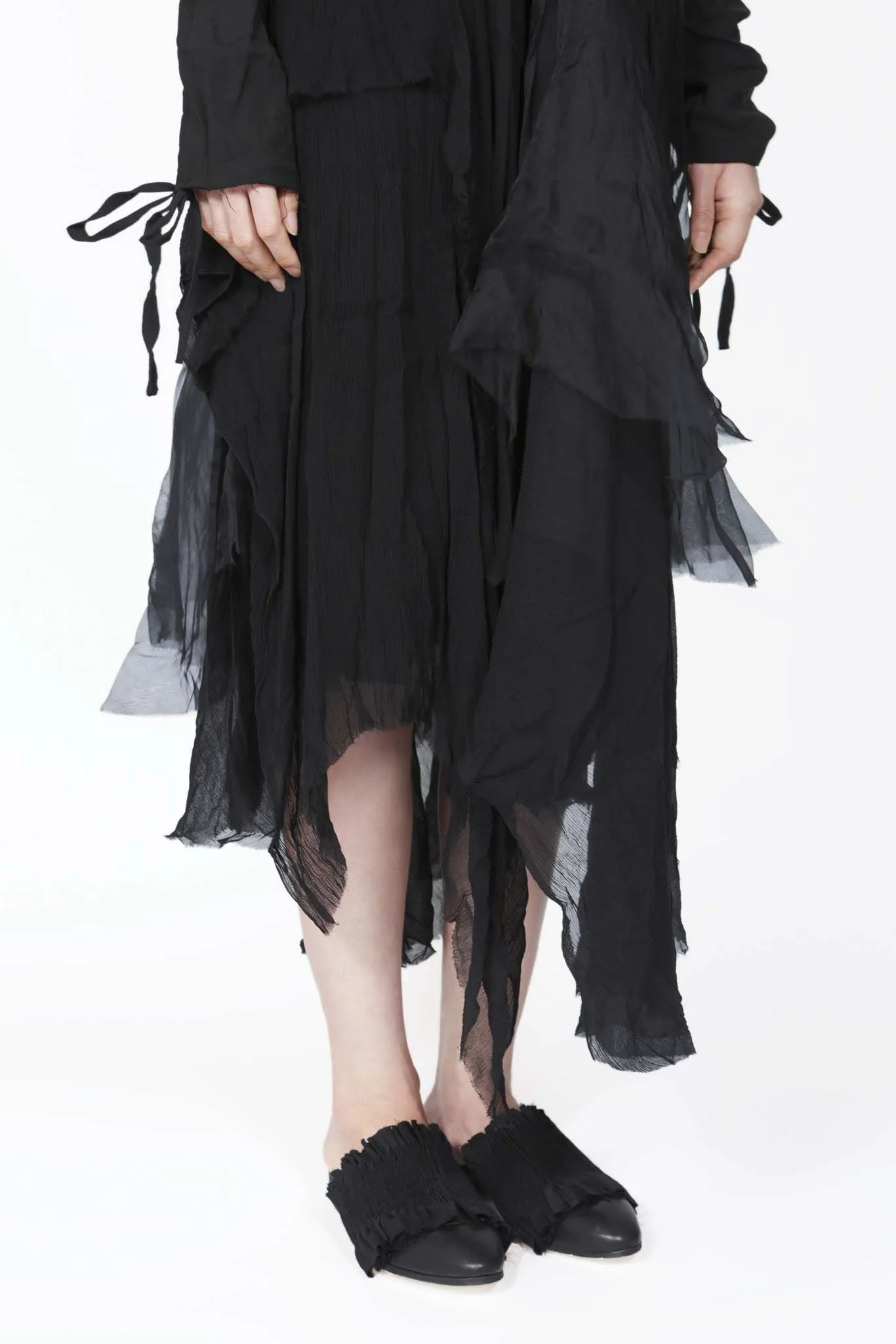 BLACK SOPWITH LAYERED ORGANZA STRETCH DRESS - Image 5