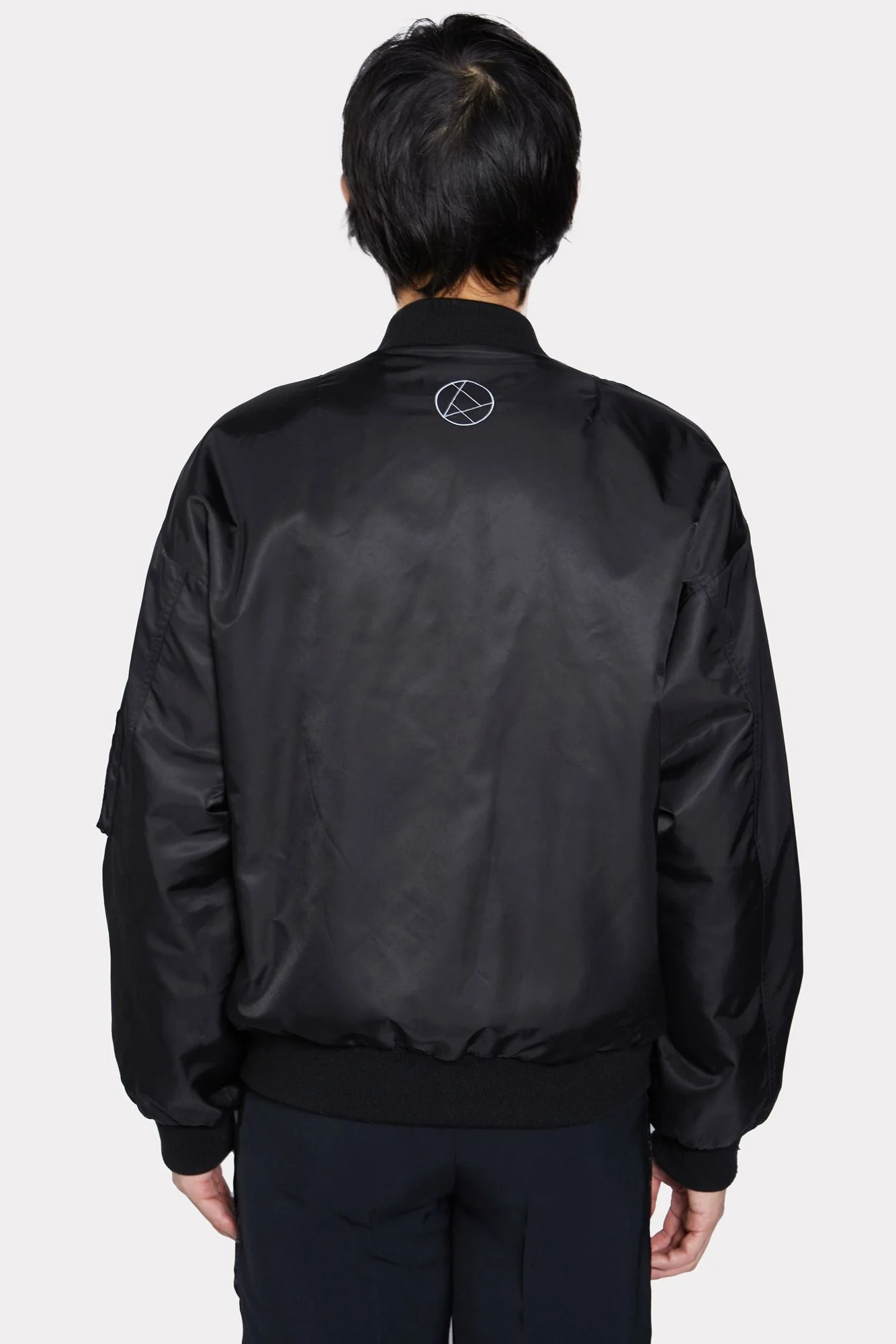 BLACK UNISEX REVERSIBLE MINK FUR BOMBER W/ LOGO - Image 10