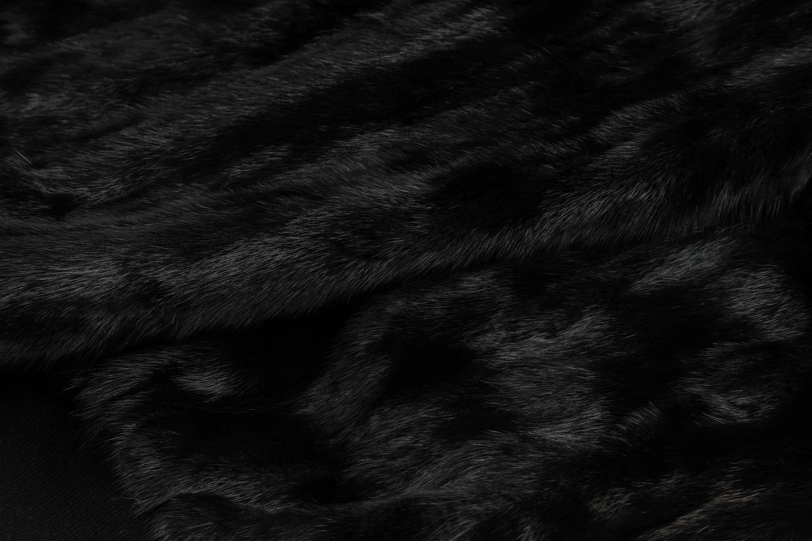 BLACK UNISEX REVERSIBLE MINK FUR BOMBER W/ LOGO - Image 17