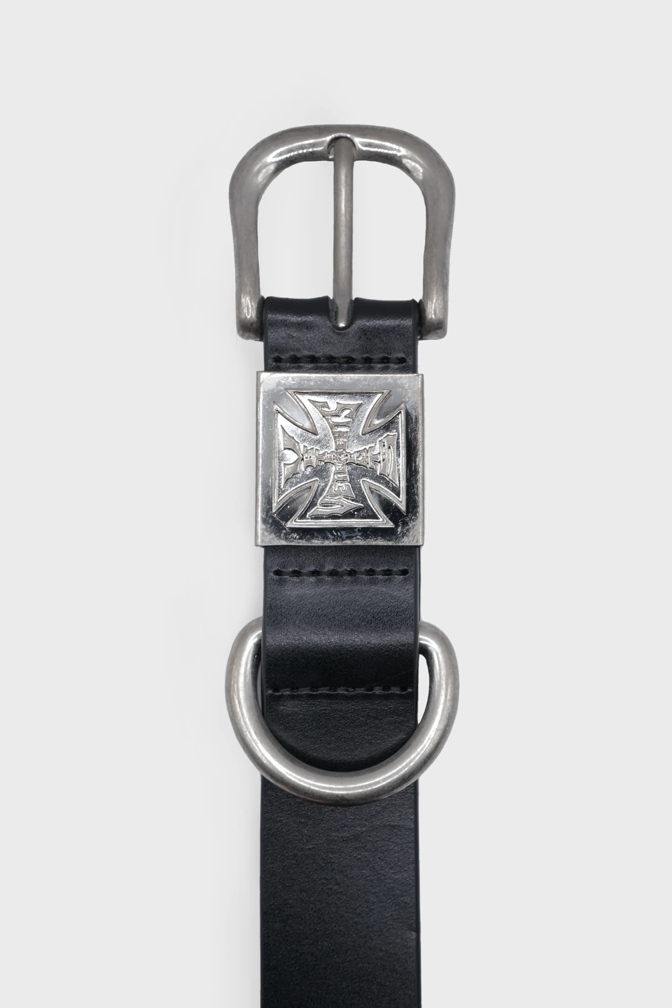 BIKER CROSS LOGO ID-BELT BLACK / SILVER - Image 2