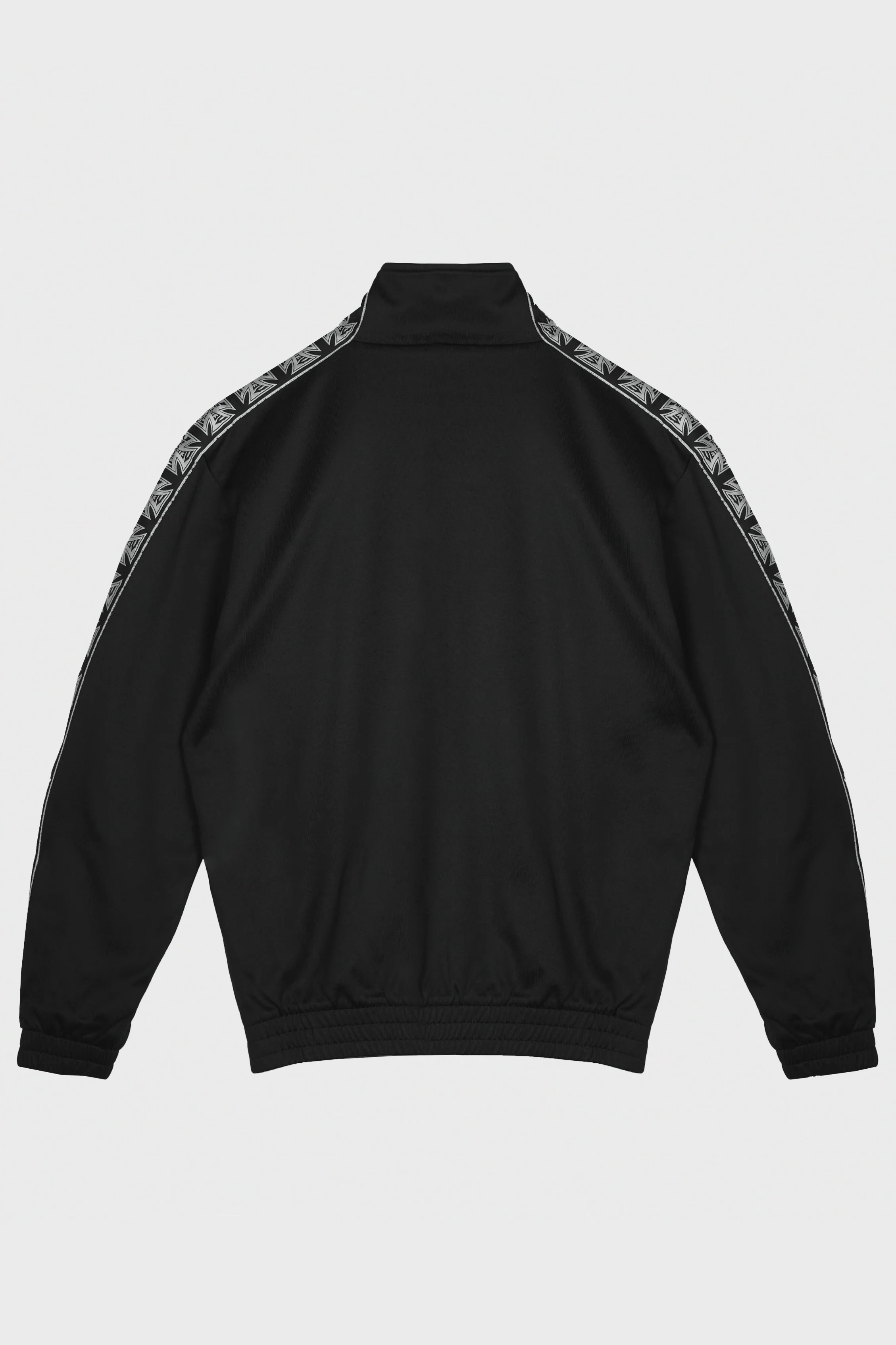 BIKER CROSS TAPE TRACK ZIP-UP BLACK - Image 2