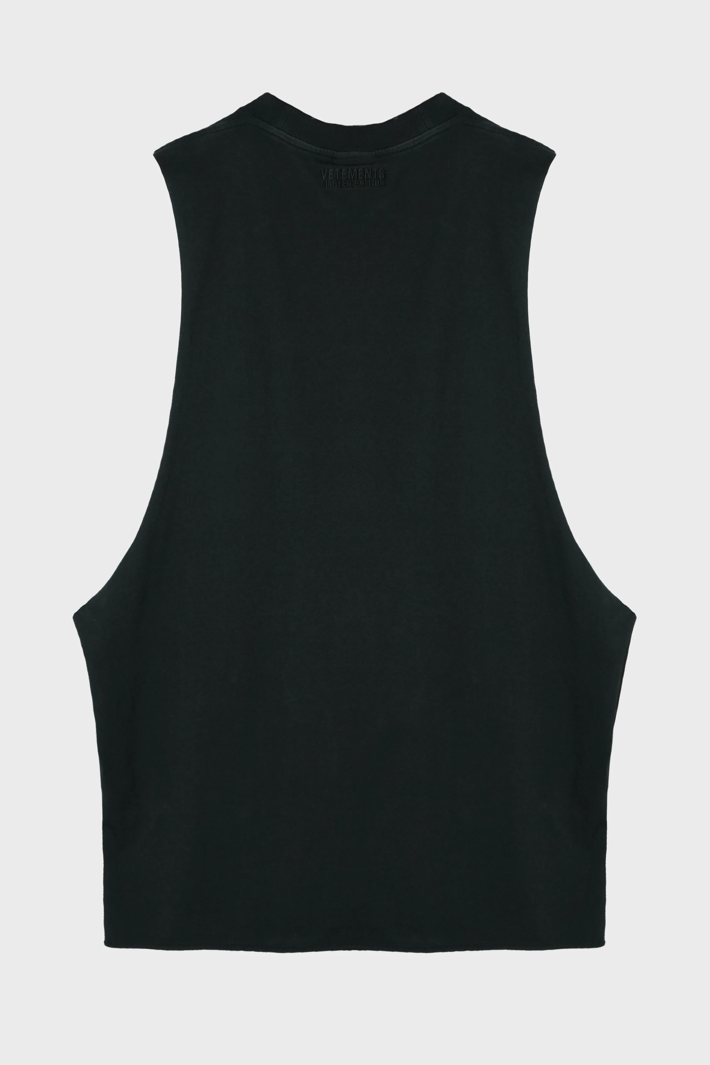 BIKER LEATHER CROSS JERSEY MUSCLE T-SHIRT BLACK - Image 2