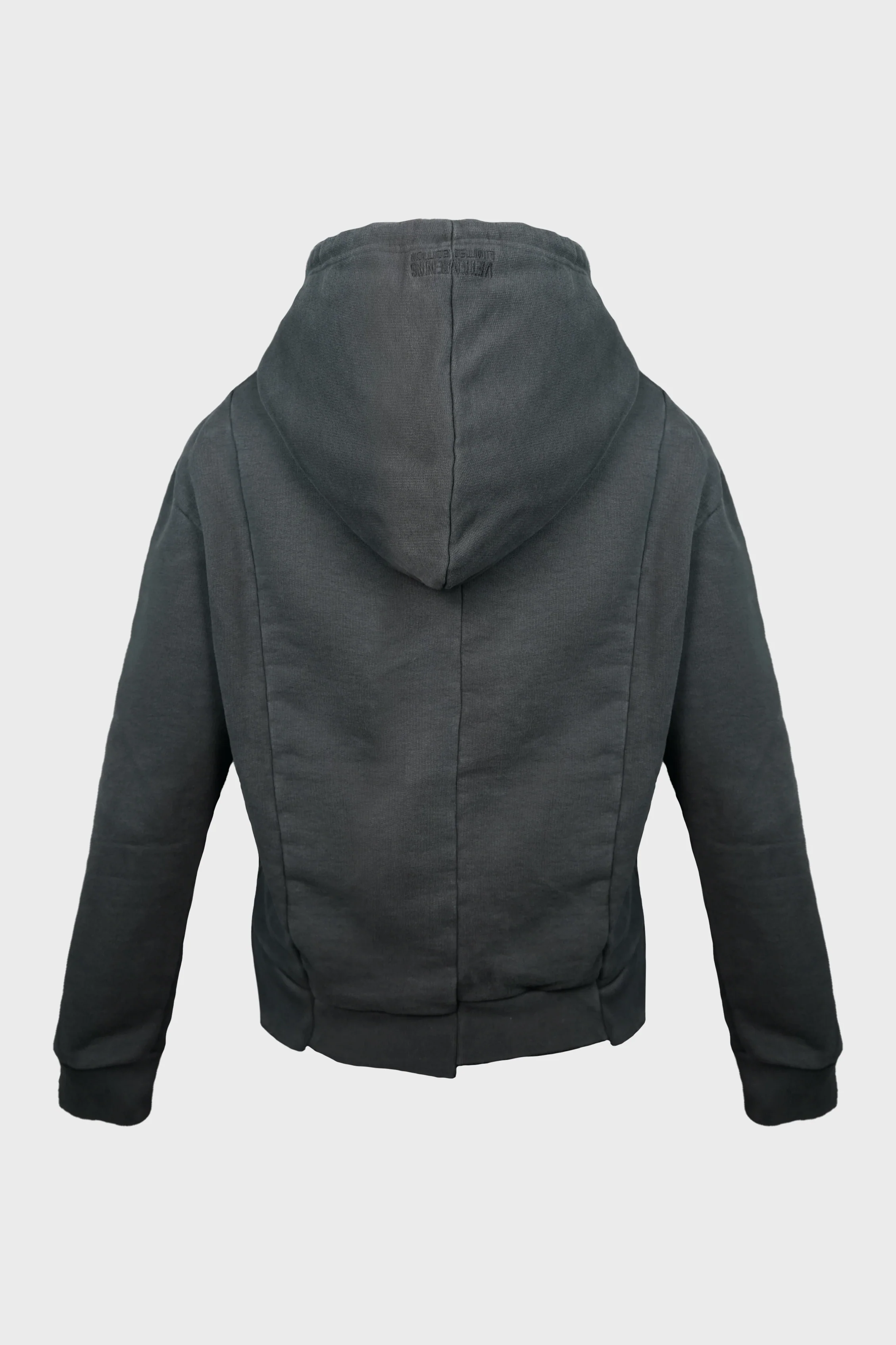CUT-UP FITTED HOODIE BLACK - Image 2