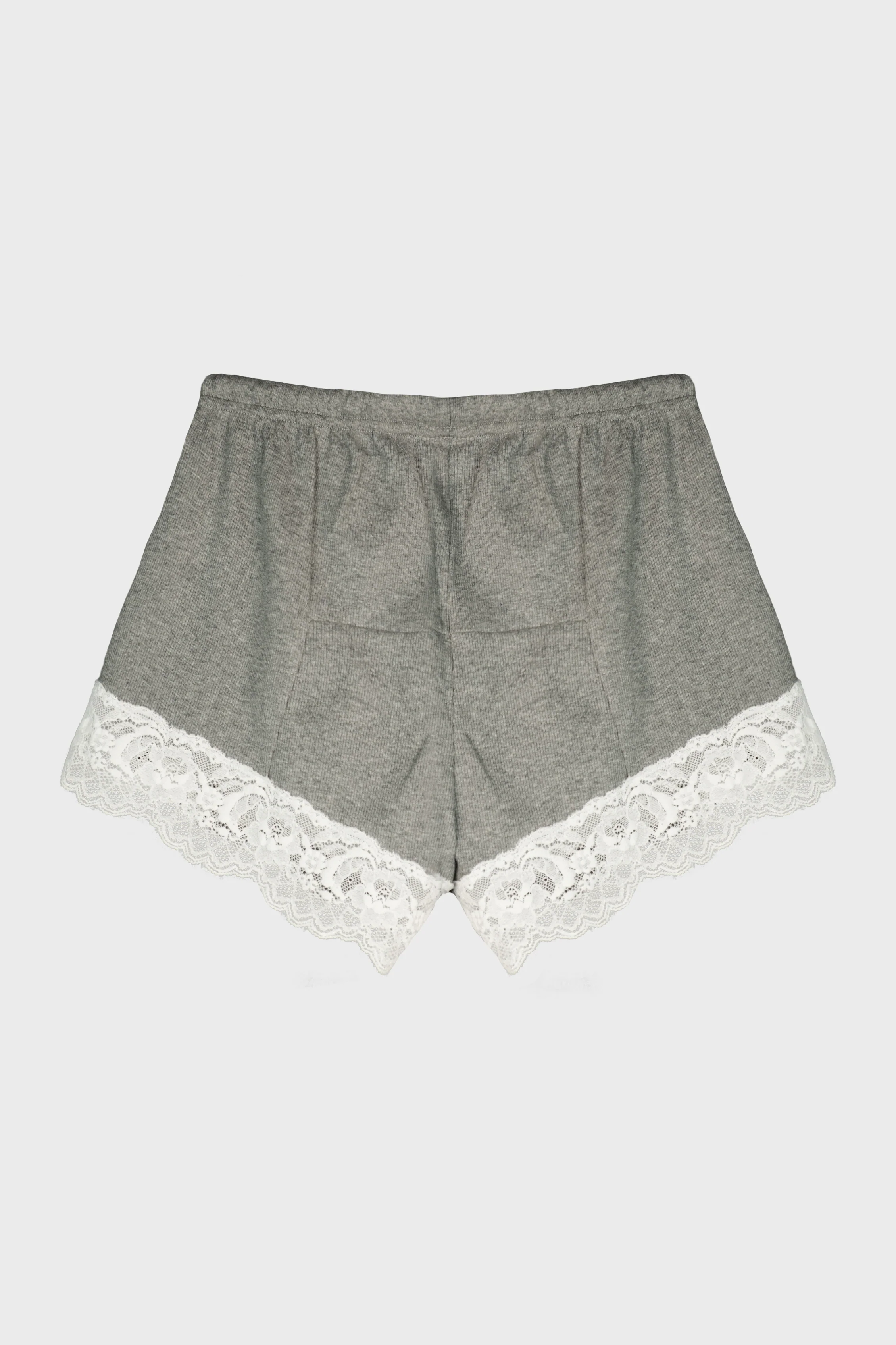 LACE MNI SHORTS GREY MELANGE - Image 2