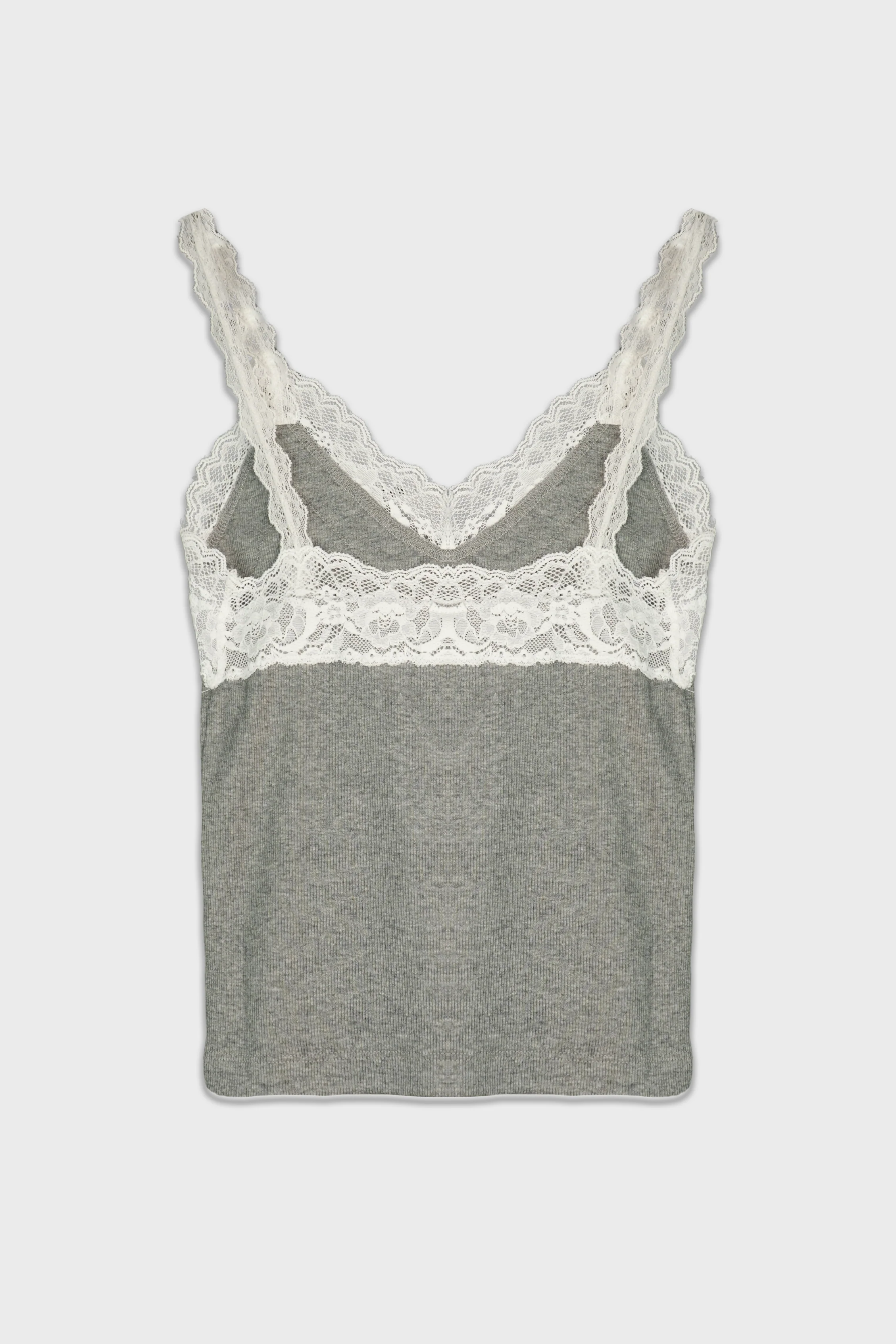 LACE TANKTOP GREY MELANGE - Image 2