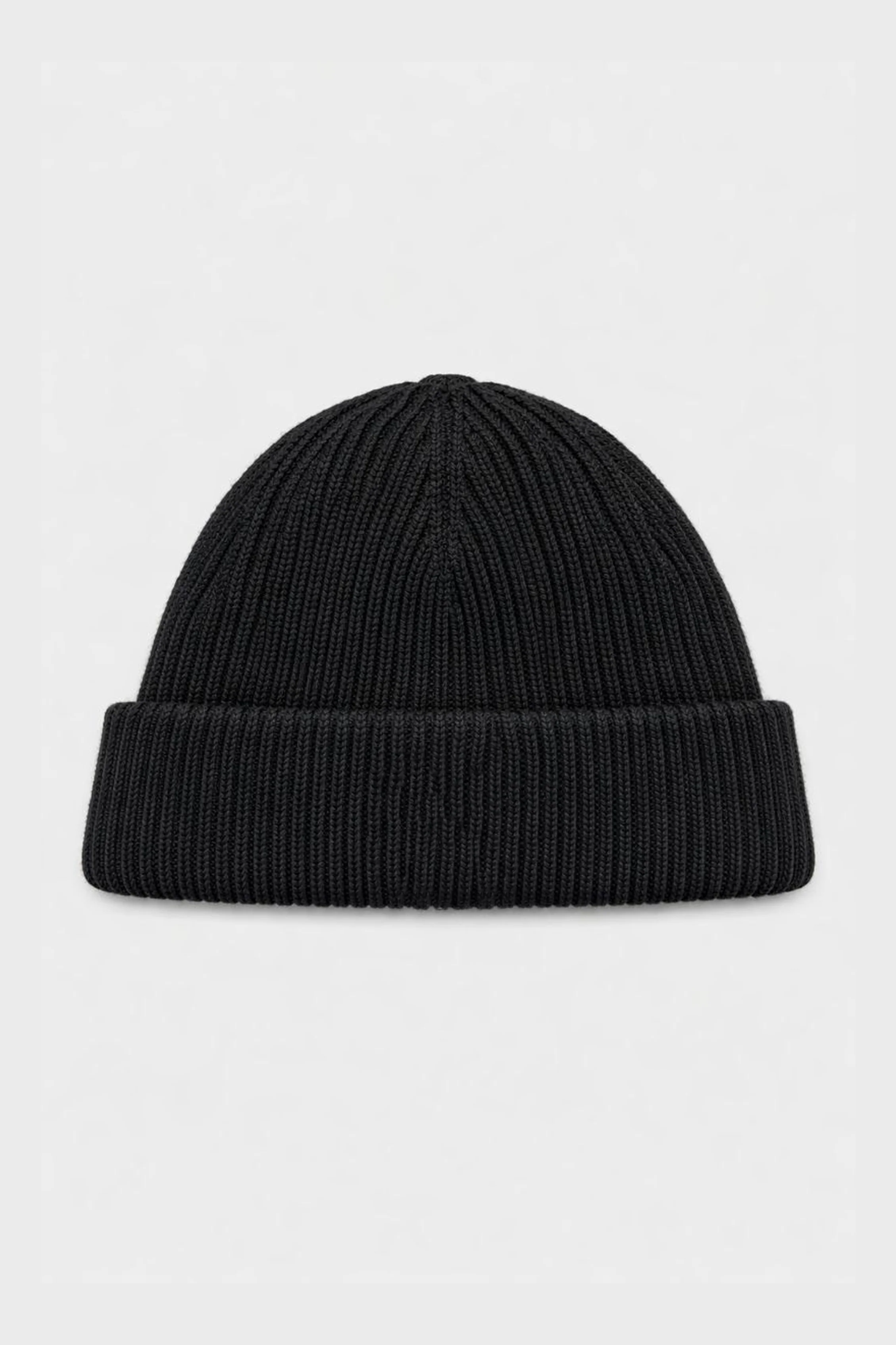 LEATHER BIKER CROSS LABEL BEANIE BLACK - Image 2