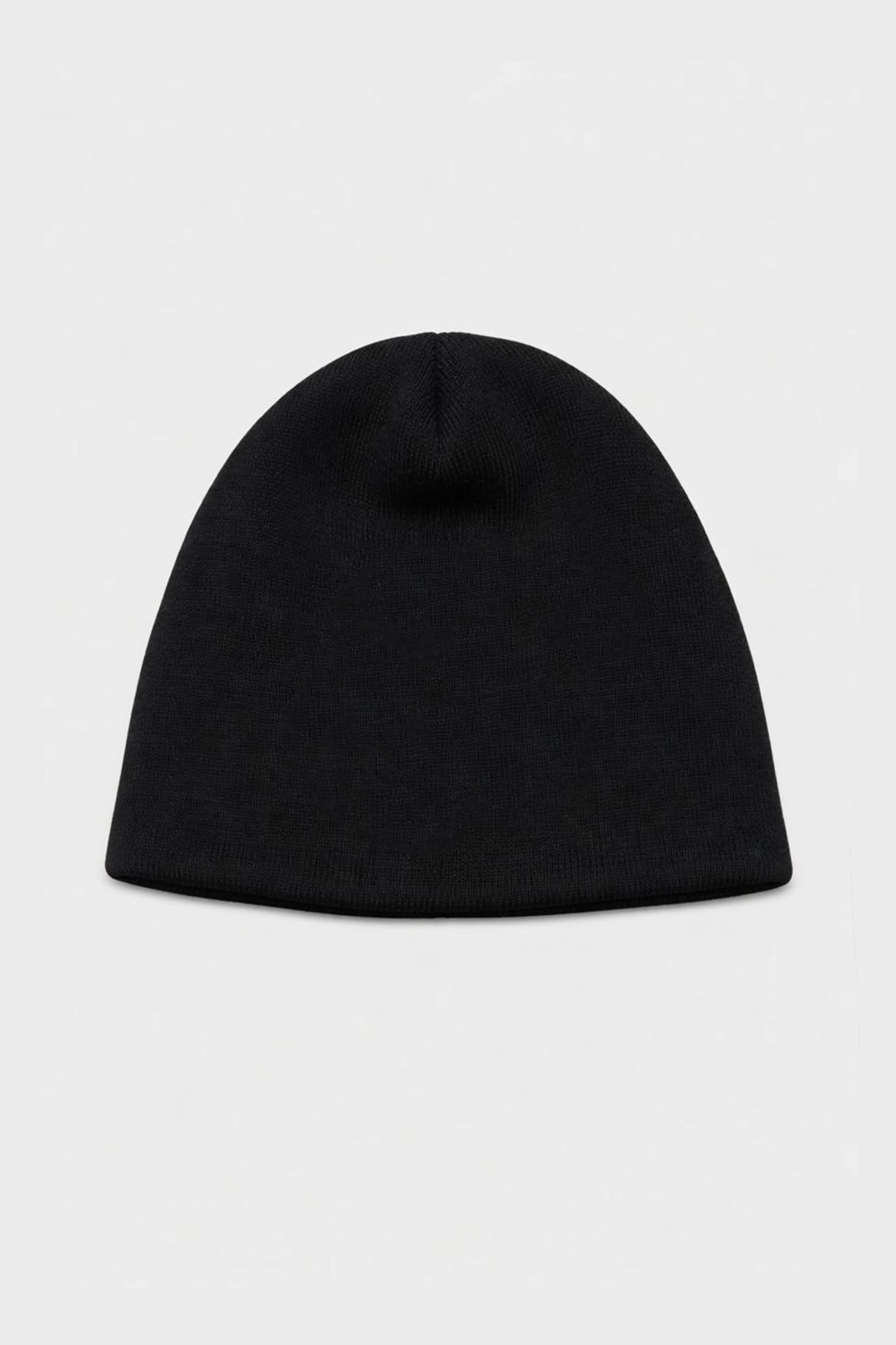 LEATHER BIKER CROSS LOGO BEANIE BLACK - Image 2