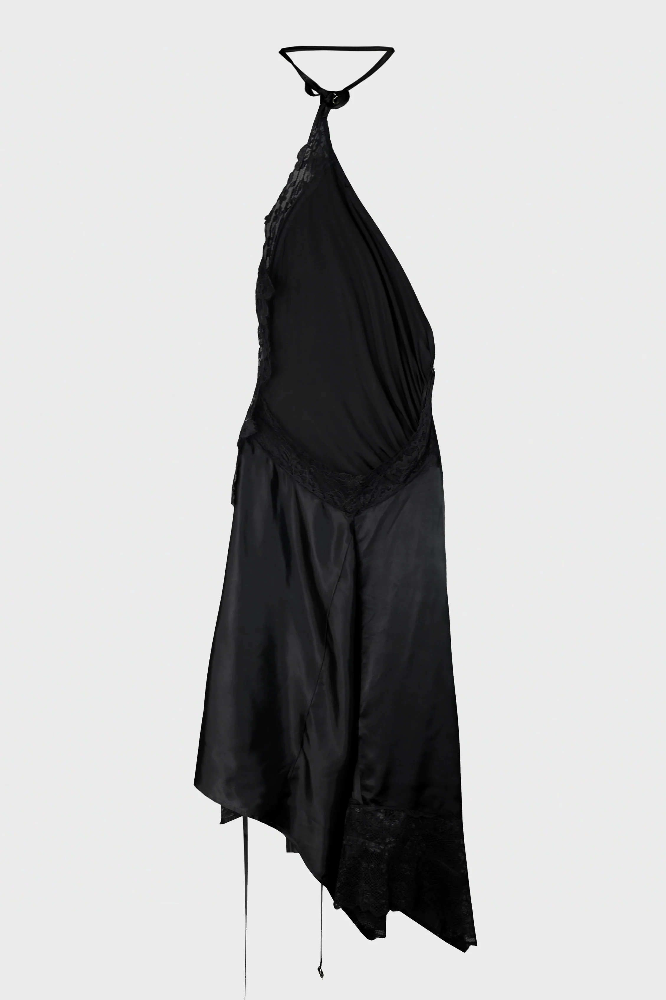 REWORKED LINGERIE MINI DRESS BLACK - Image 2