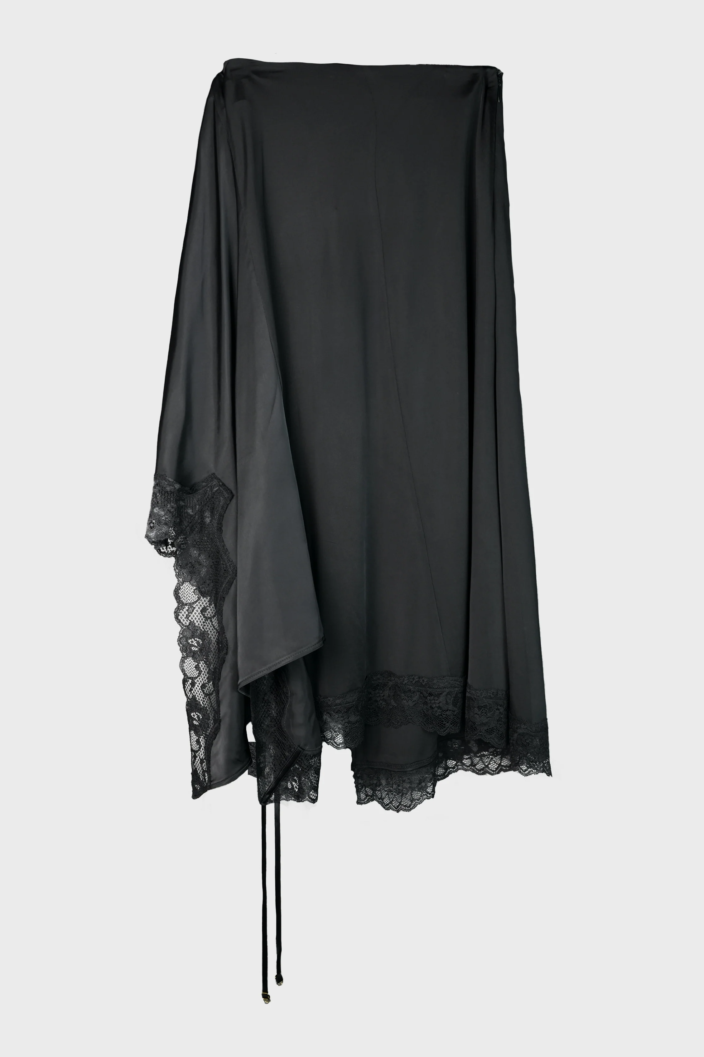 REWORKED LINGERIE SKIRT BLACK - Image 2
