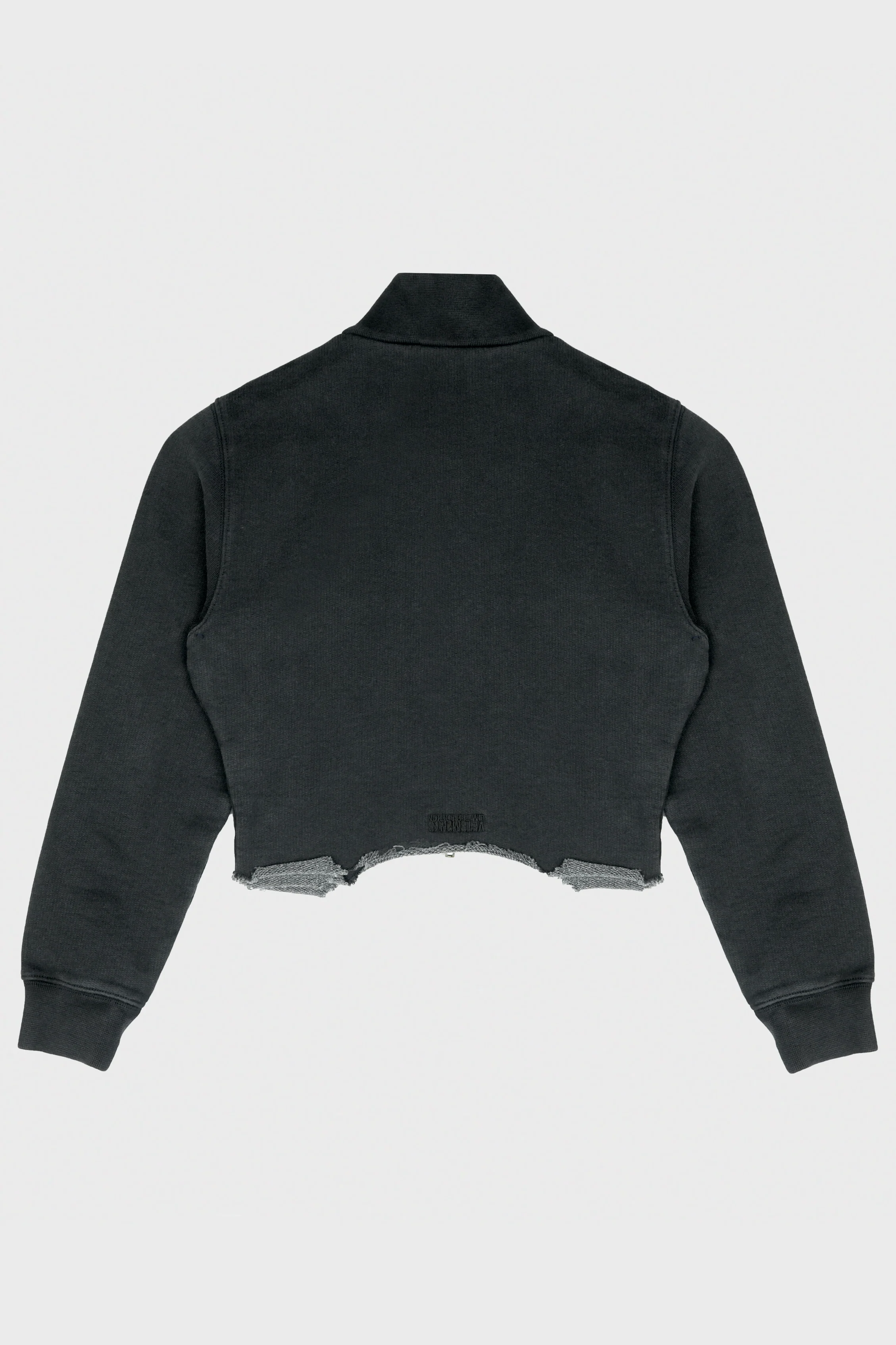 UPSIDE-DOWN LOGO ZIP-UP HOODIE BLACK - Image 2