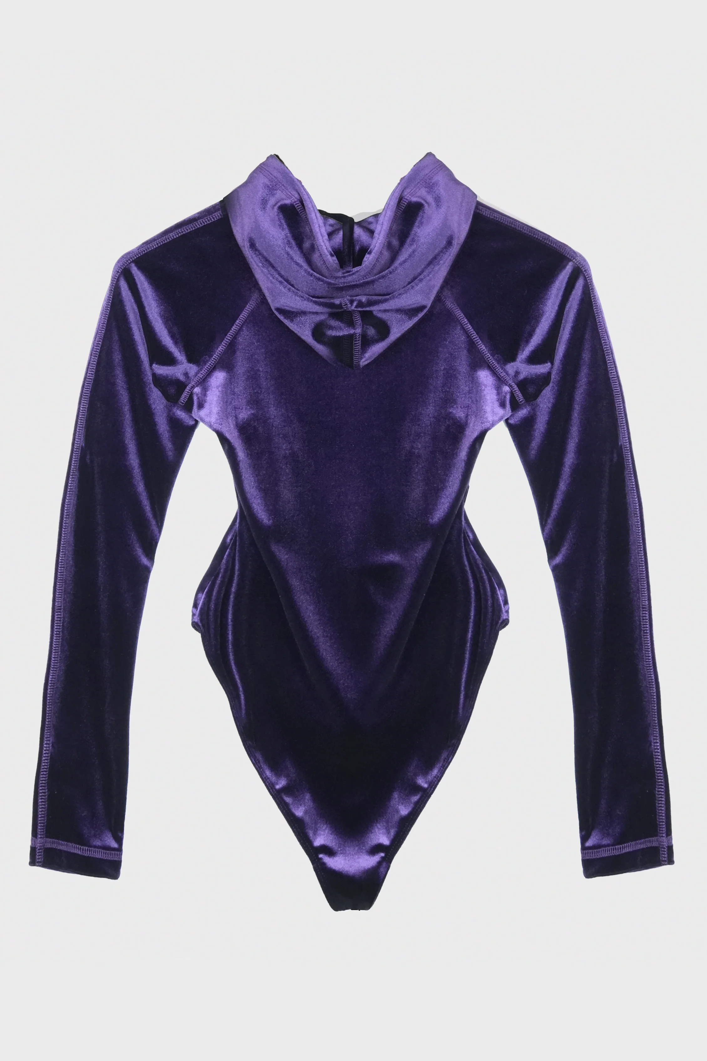 VELVET BODY WITH A HOOD PURPLE - Image 2