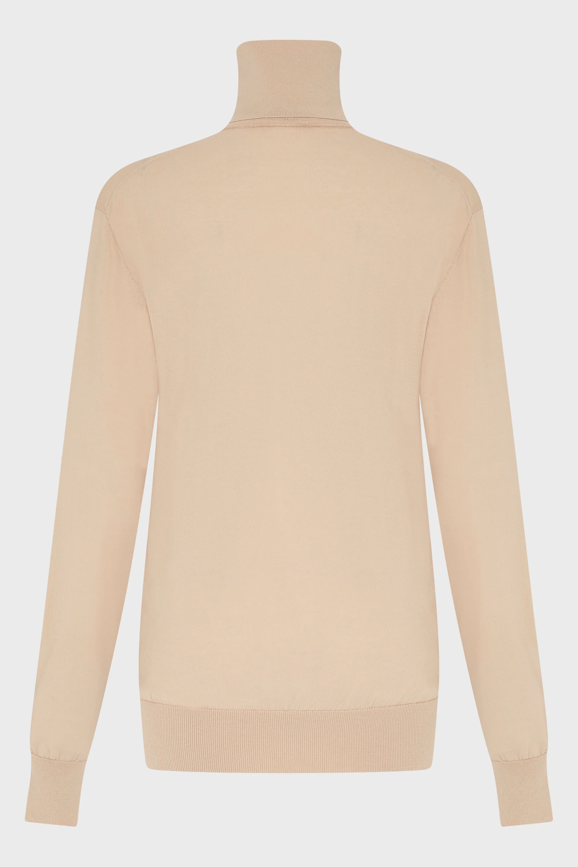 BEIGE EXTRA FINE TURTLENECK SWEATER - Image 3