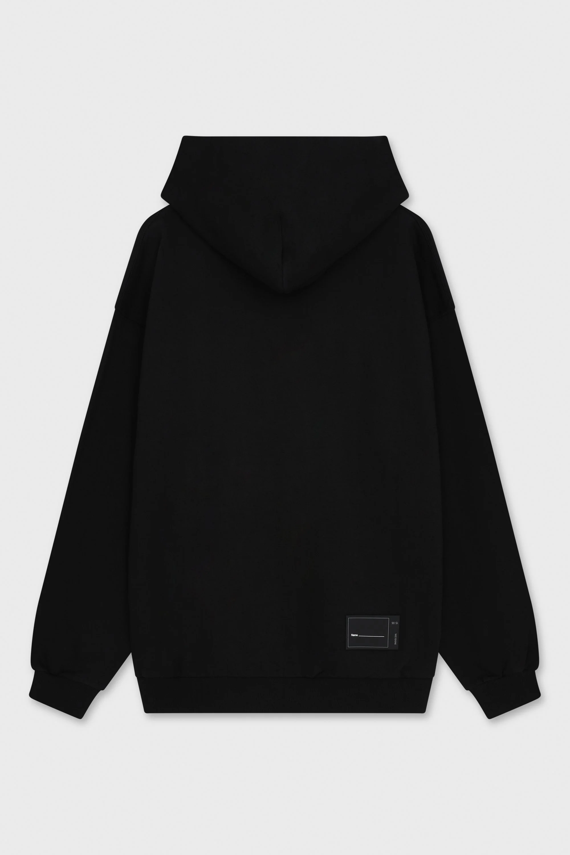 BLACK MULTIPLE FRONT LOGO HOODIE - Image 2