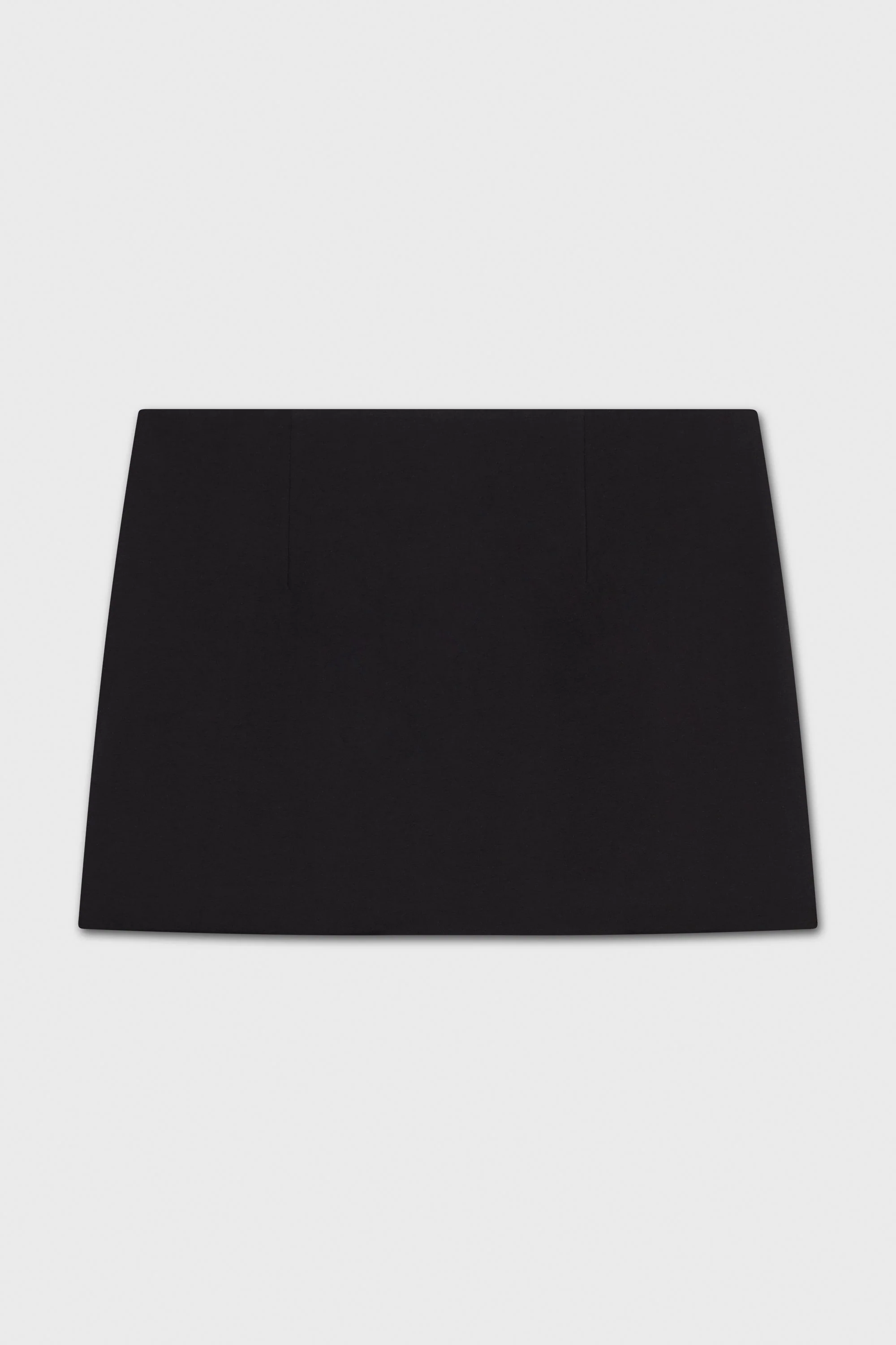 BLACK RAW EDGE MINI SKIRT - Image 2